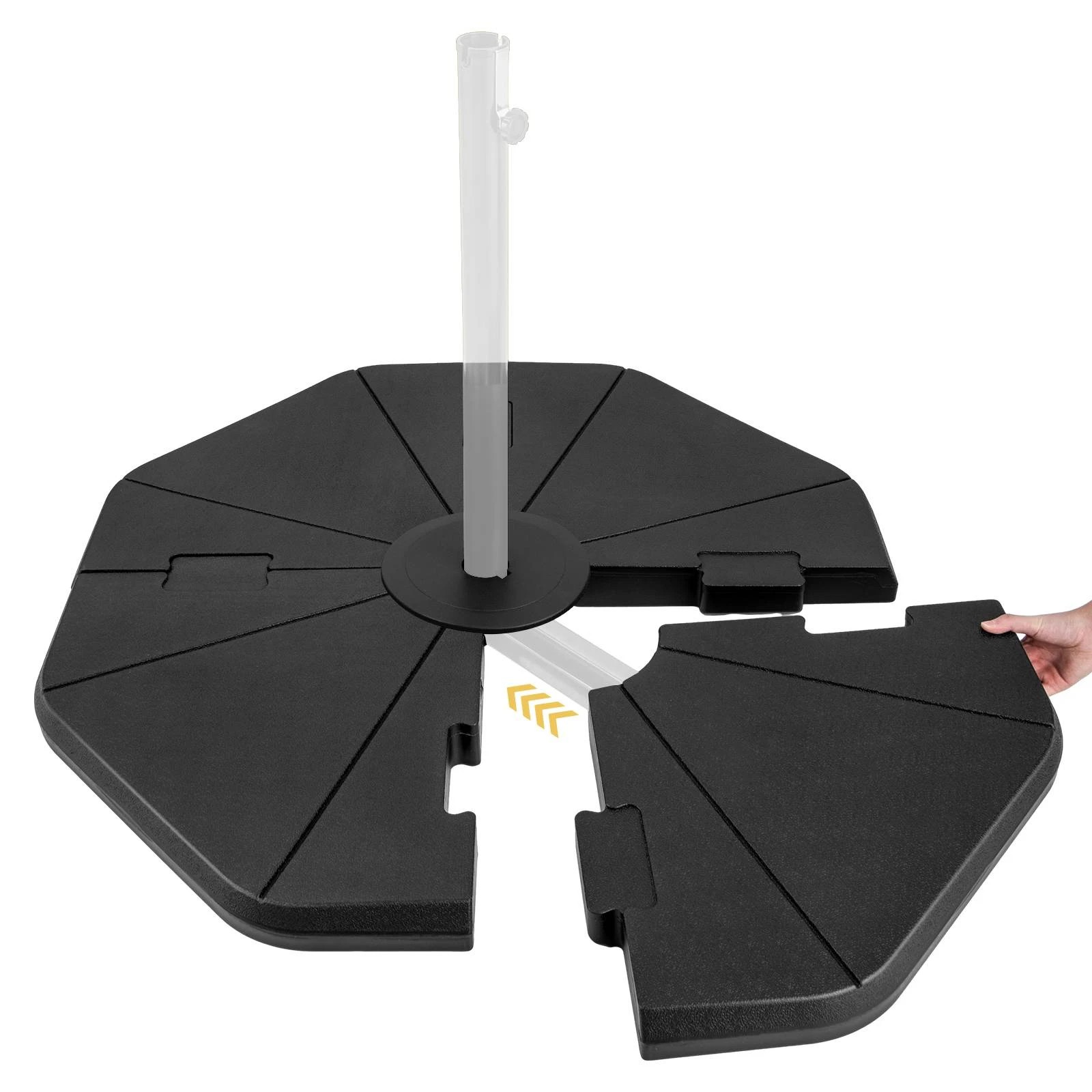 1 Costway 4PCS Outdoor Umbrella Base Patio Parasol Holder Umbrella Stand, 1 of 1