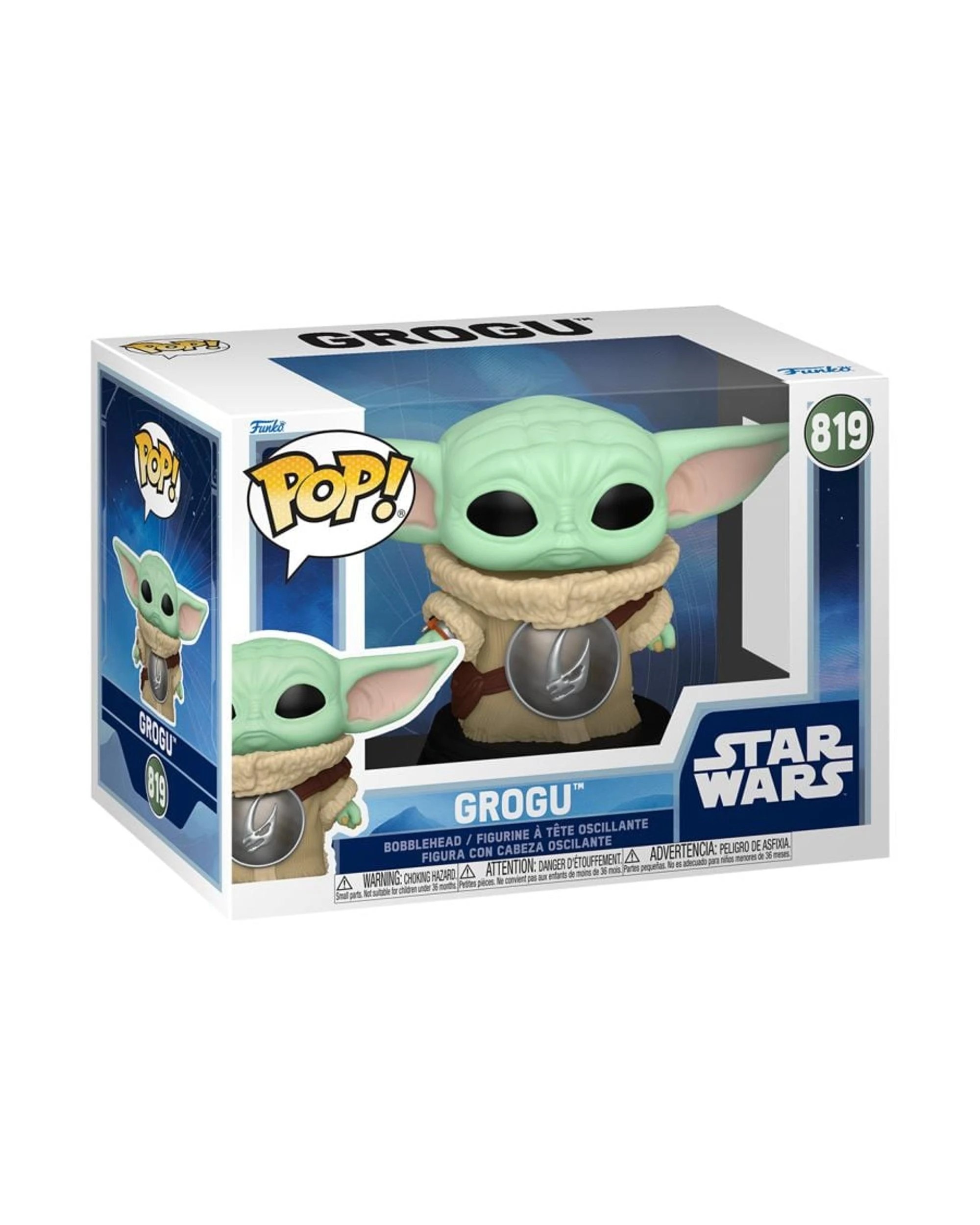 3 Star Wars The Mandalorian and Grogu: Grogu Bobblehead Funko POP! Vinyl, 3 of 3