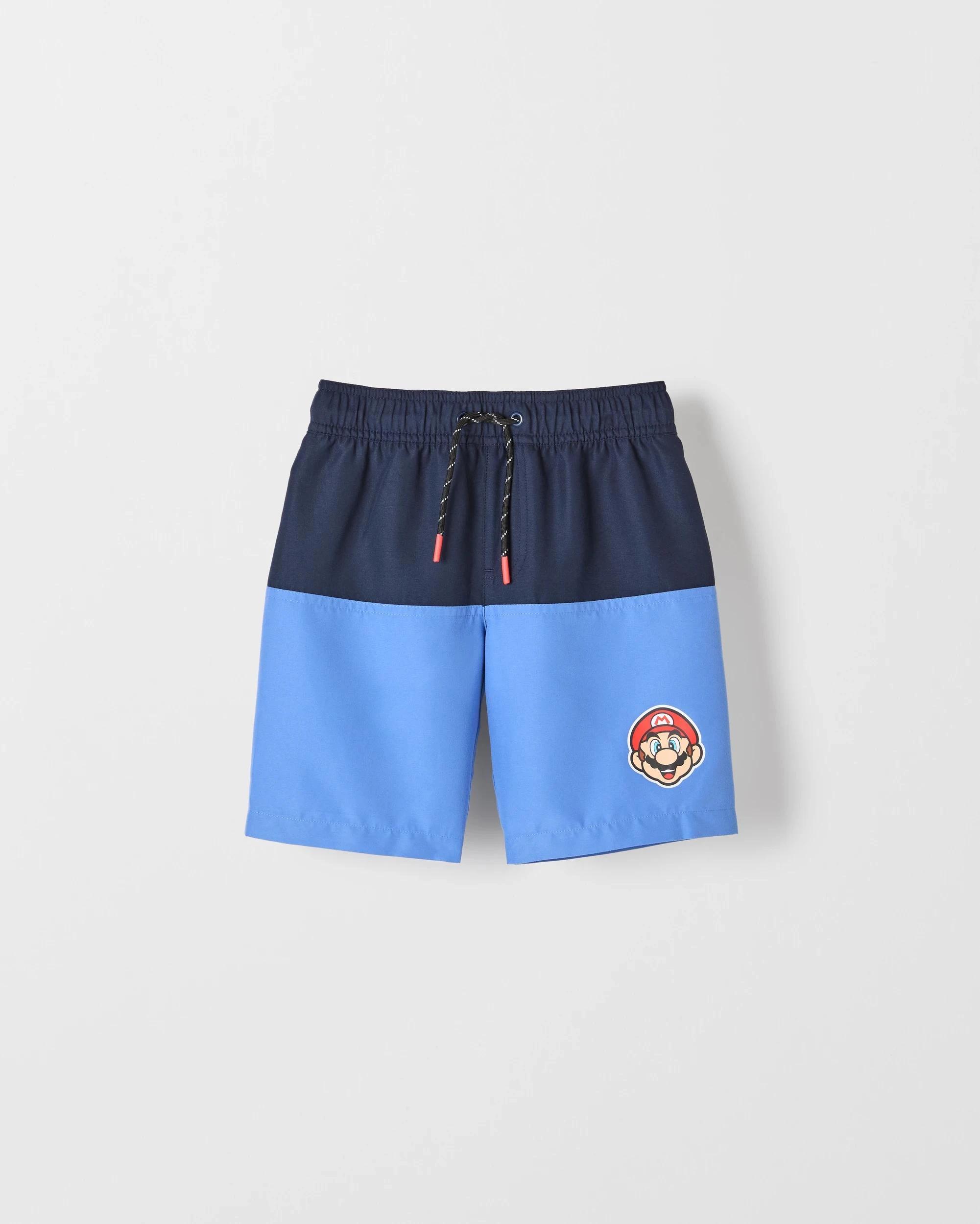 1 Super Mario Swim Boardshorts BLUE, 1 of 2