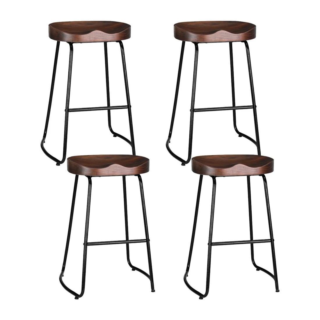 1 Artiss 4x Bar Stools Tractor Seat 65cm - Brown, 1 of 6