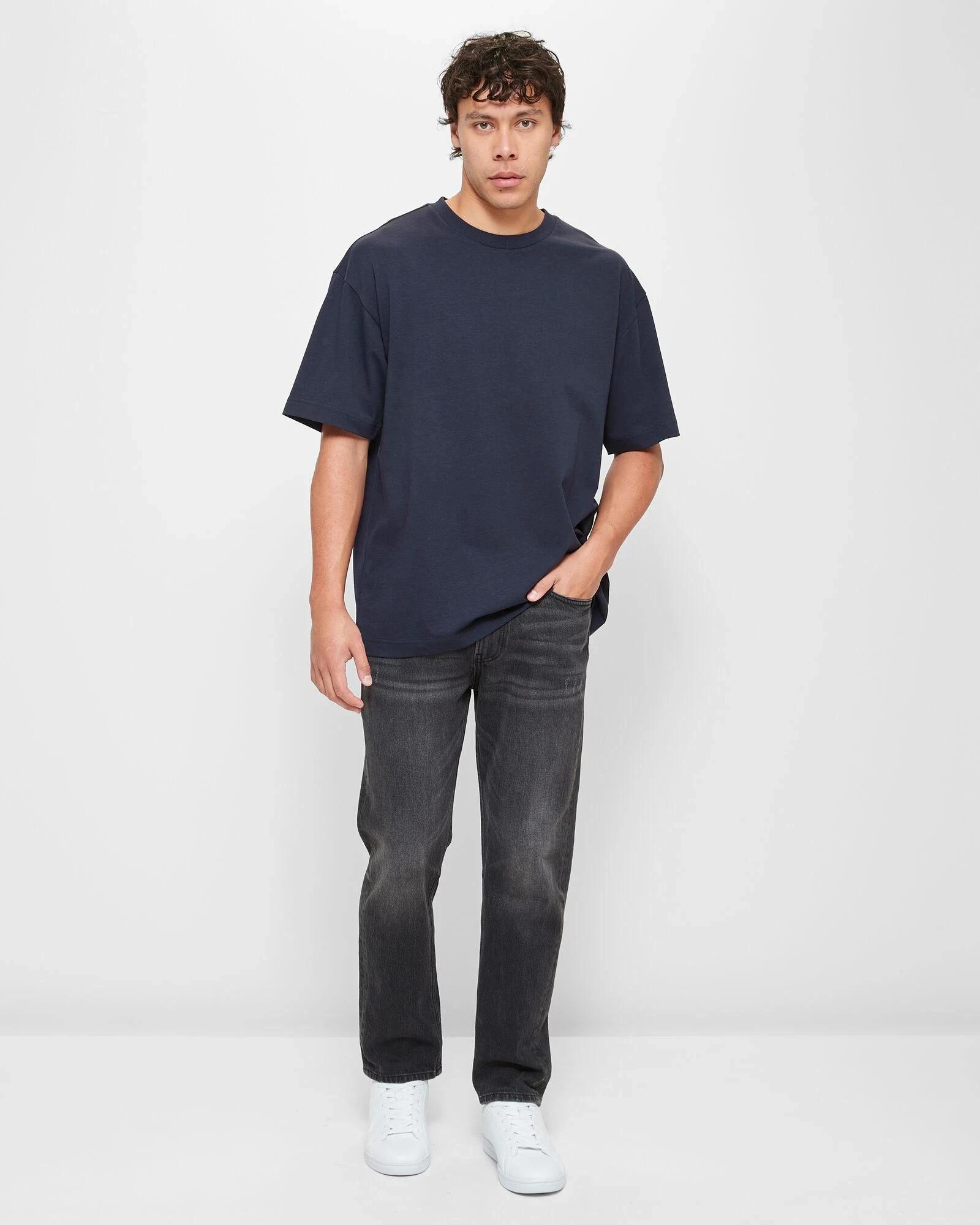 2 Heavy Core Oversized T-Shirt - Commons NAVY BLUE, 2 of 5