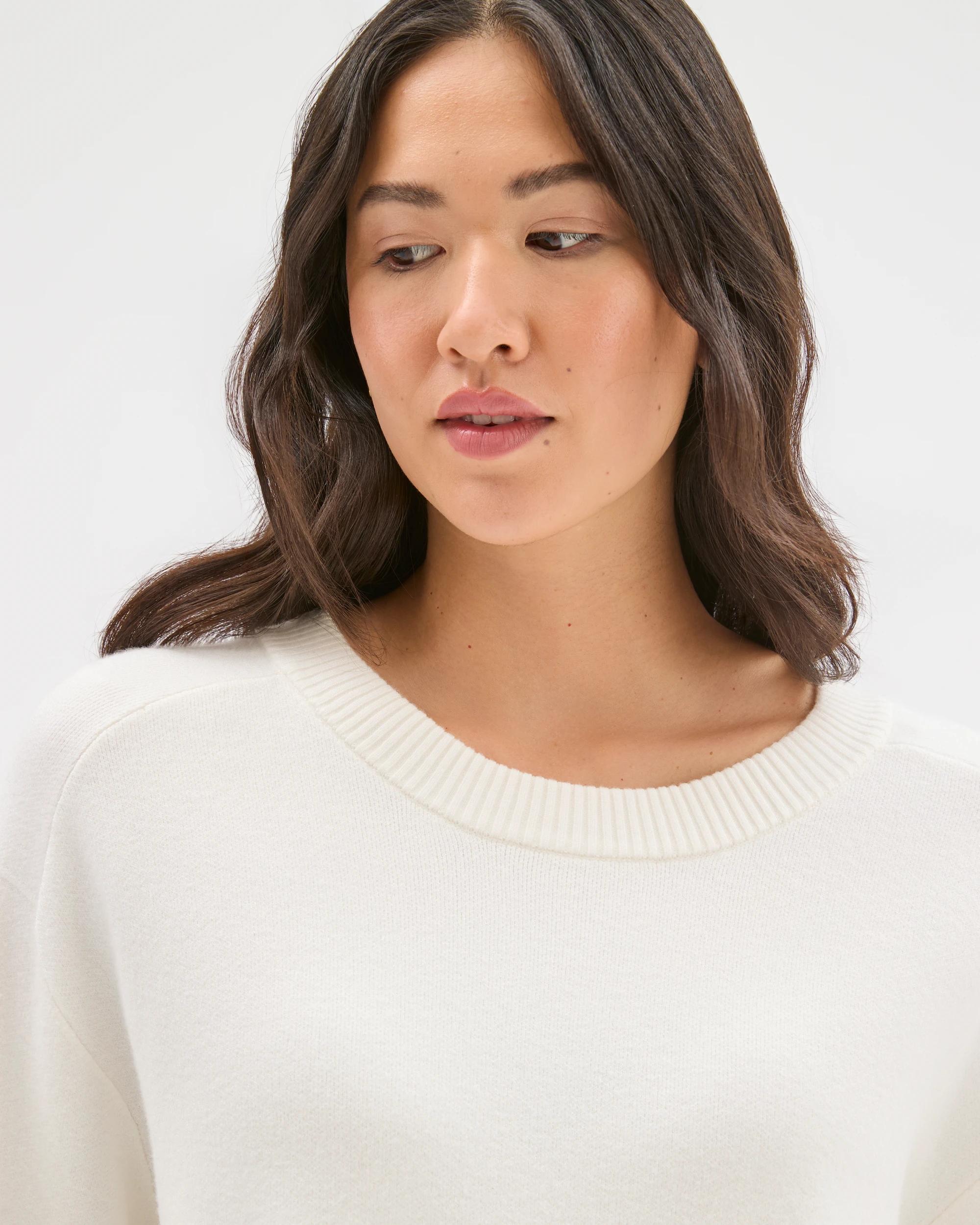 5 Target Woman Clean Knit Crew Neck Jumper CLOUD DANCER, 5 of 7