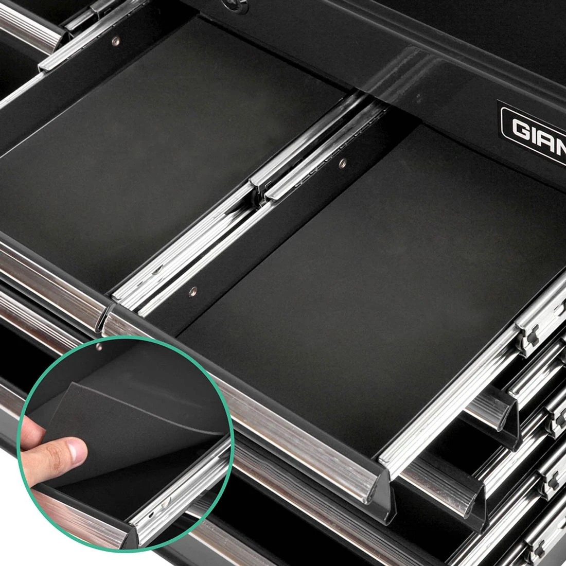7 Giantz 9 Drawer Tool Box Cabinet Chest Toolbox Storage Garage Organiser - Black, 7 of 7