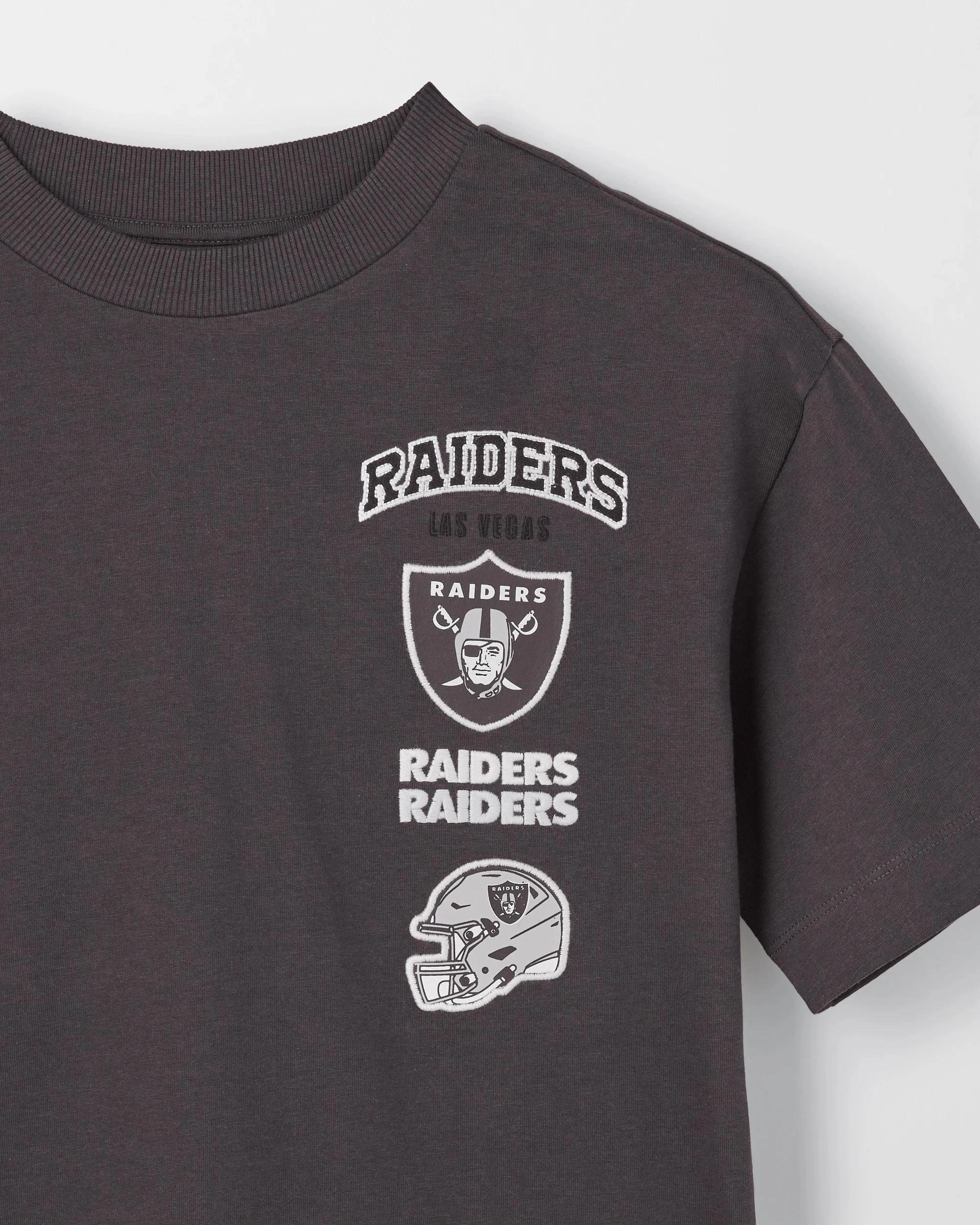 6 NFL Australian Cotton Oversized T-Shirt BLACK, 6 of 8