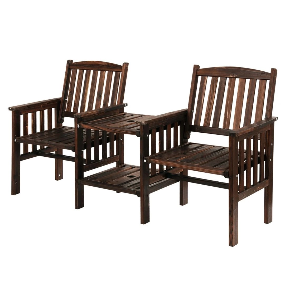 1 Gardeon Outdoor Garden Bench Loveseat Wooden Table Chairs Patio Furniture - Multi, 1 of 5