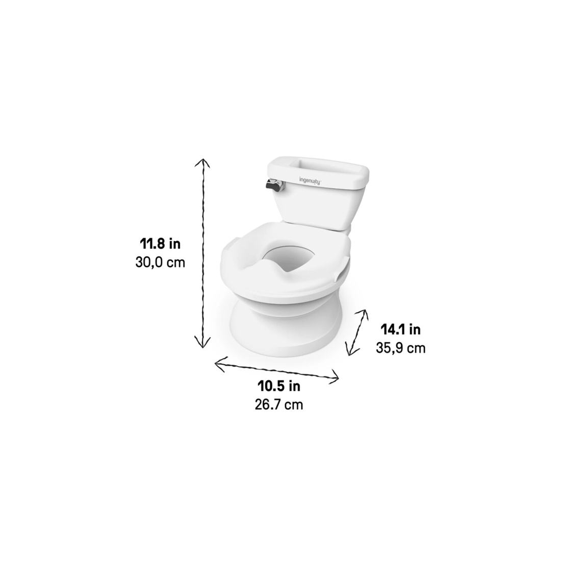 2 Ingenuity My Size Potty Pro Toddler Toilet Training Flushing Sounds 18-60m - White, 2 of 6