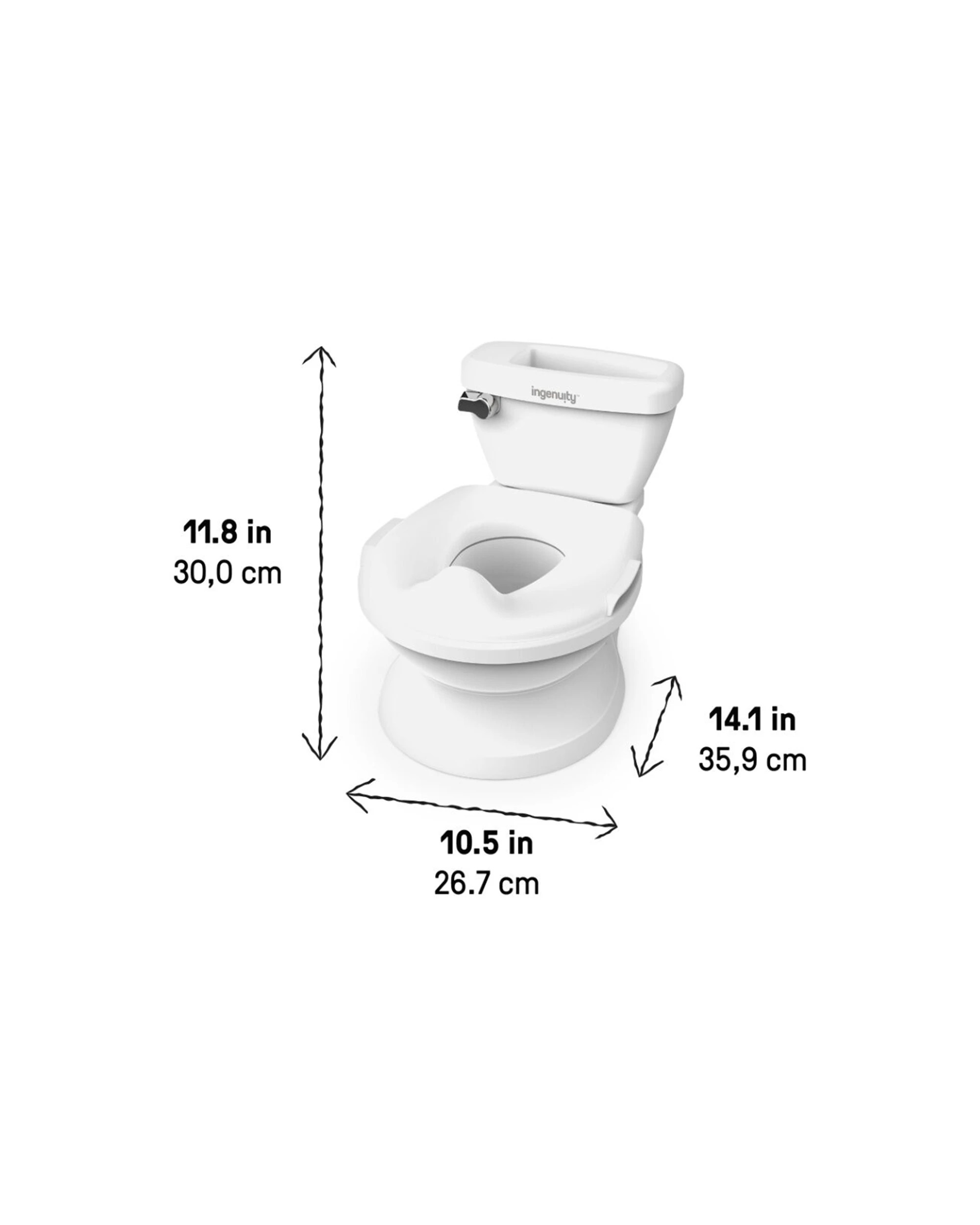 2 Ingenuity My Size Potty Pro Toddler Toilet Training Flushing Sounds 18-60m - White, 2 of 6