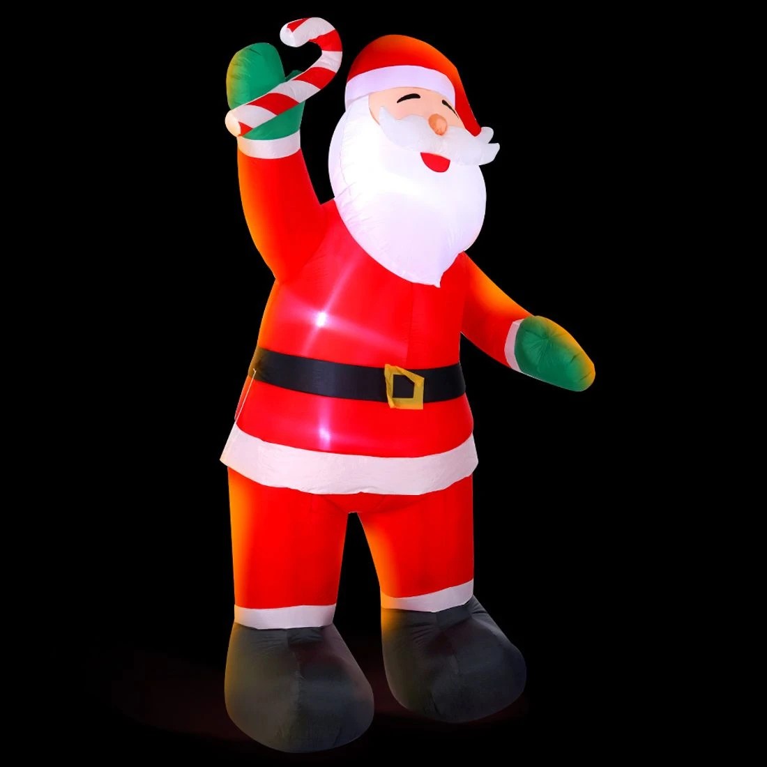 1 Jingle Jollys Christmas Inflatable Santa 3M Illuminated Decorations - Multi, 1 of 7