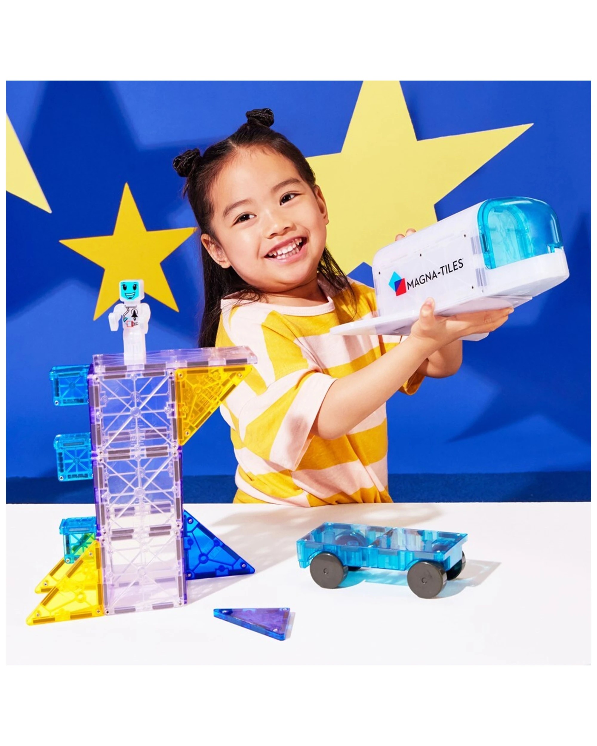 2 Magna-tiles 32pc Space And Micromags Magnetic Building Toy For Kids 3 Plus - Multi, 2 of 3