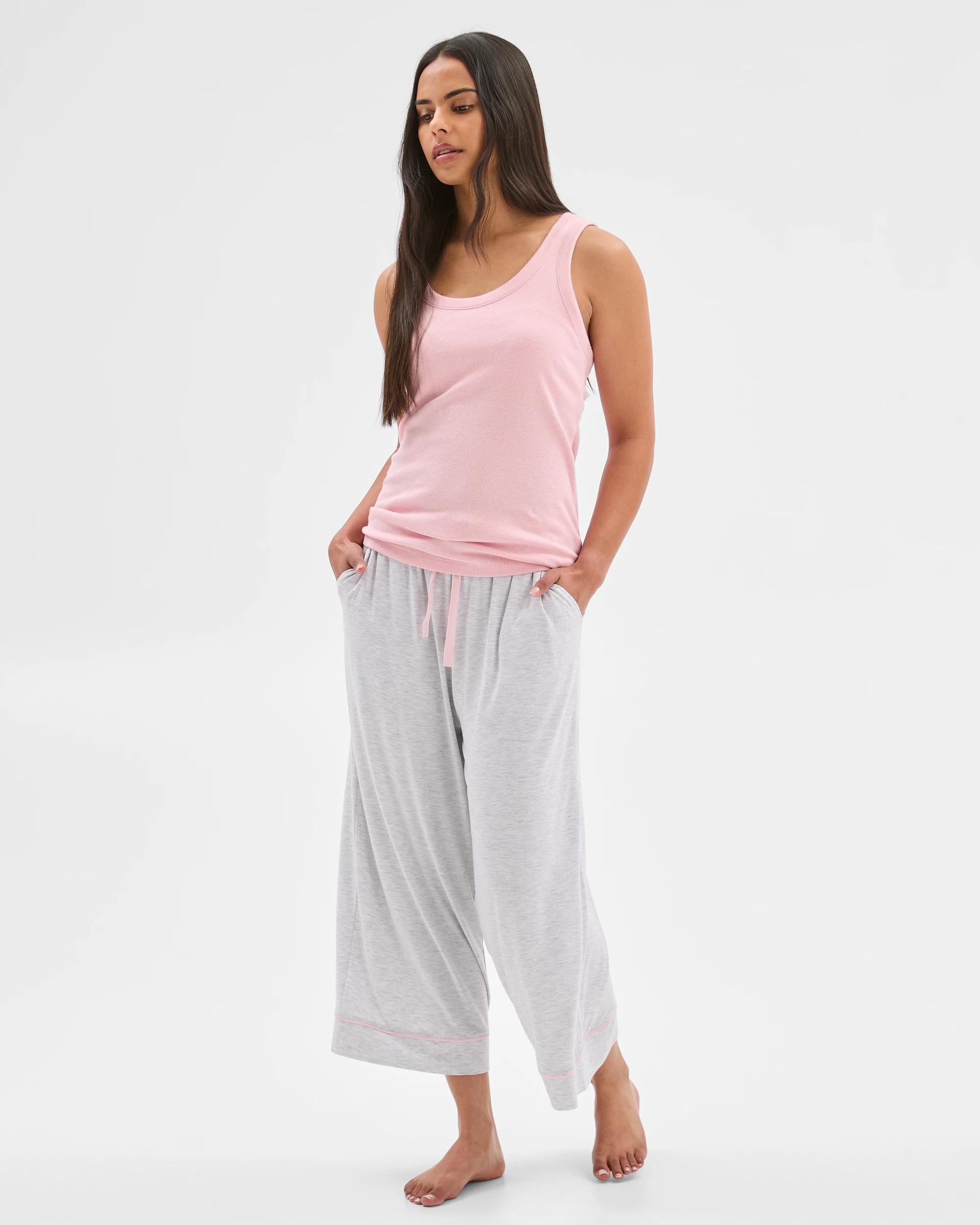 1 Target Bamboo Soft Comfort Sleep Culotte Pants GREY, 1 of 6