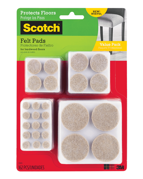 162 Piece 3M Scotch Felt Pads