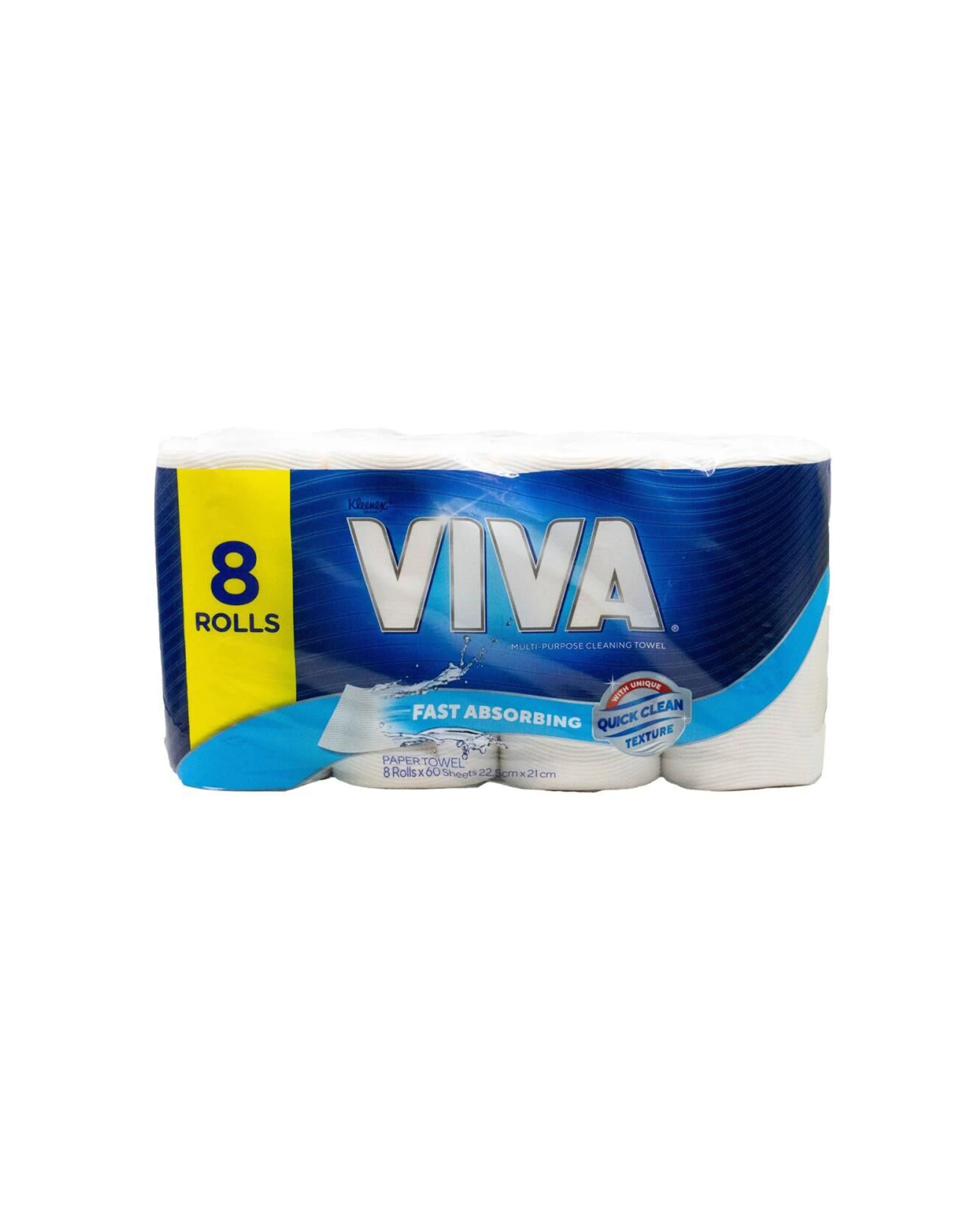 2 Kleenex 6x 8pc Viva Paper Cleaning Towel 60 Sheet Multi-Purpose Pack - White, 2 of 3