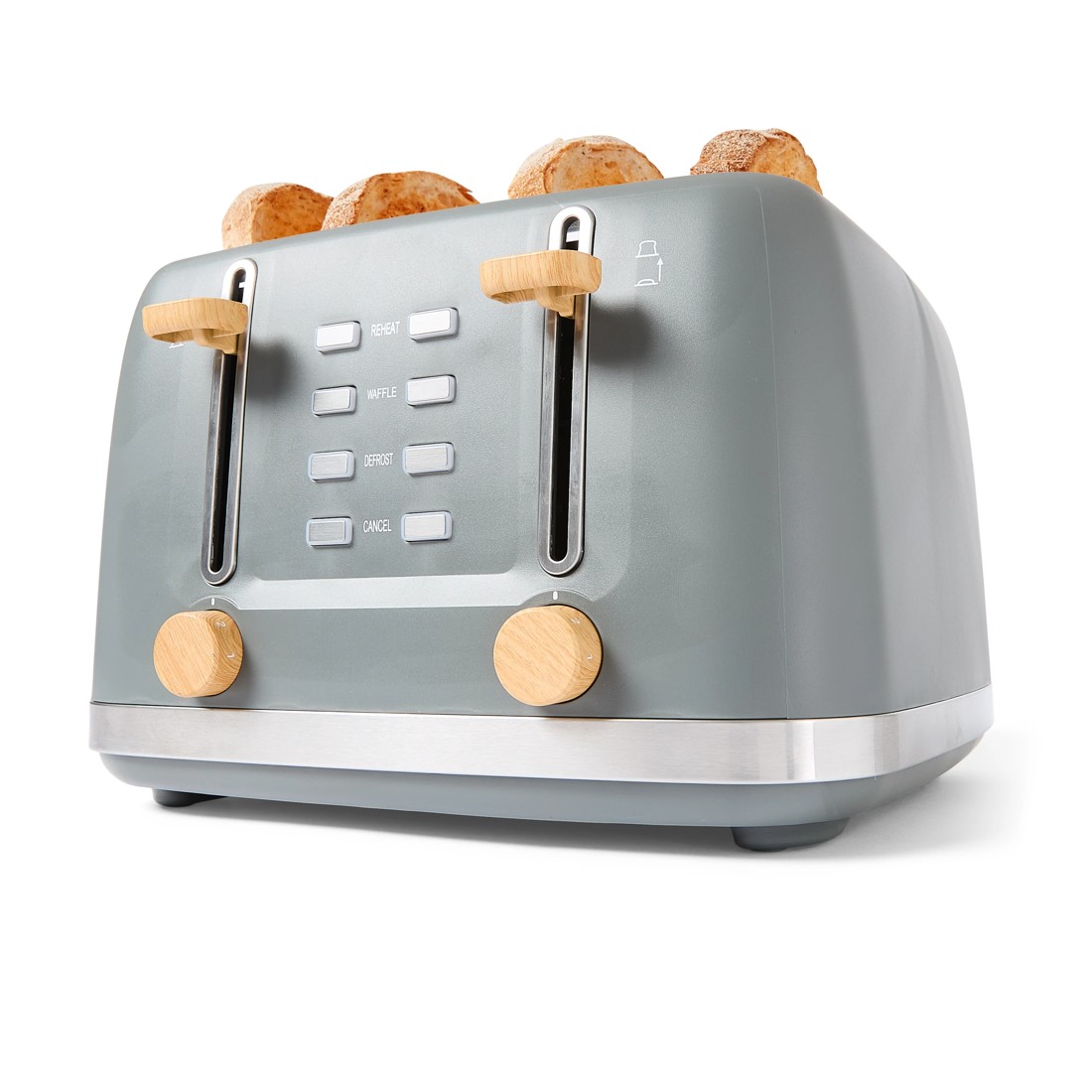 1 4 Slice Toaster - Grey, 1 of 8