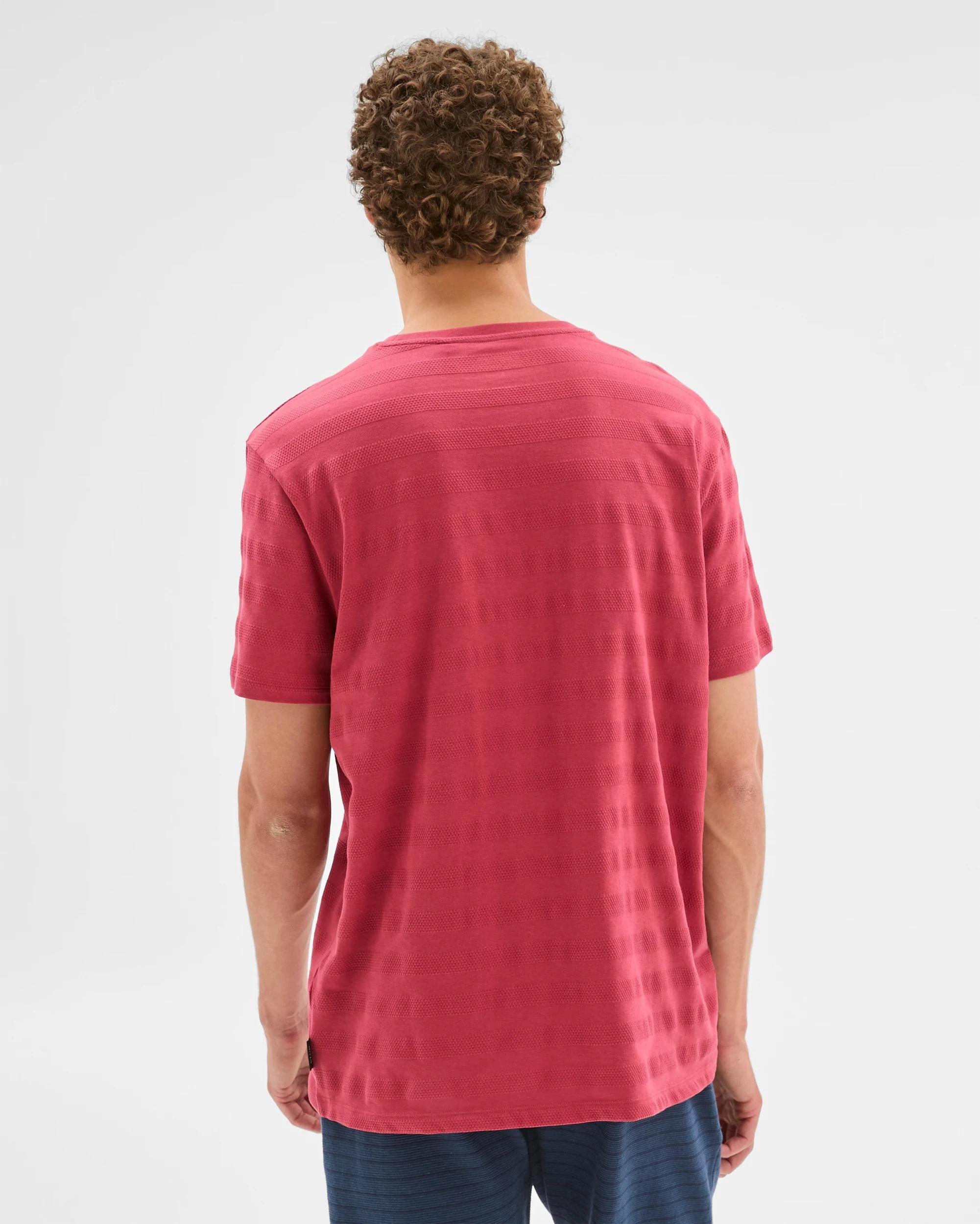 6 Maxx Australian Cotton Textured Sleep T-Shirt RED, 6 of 6