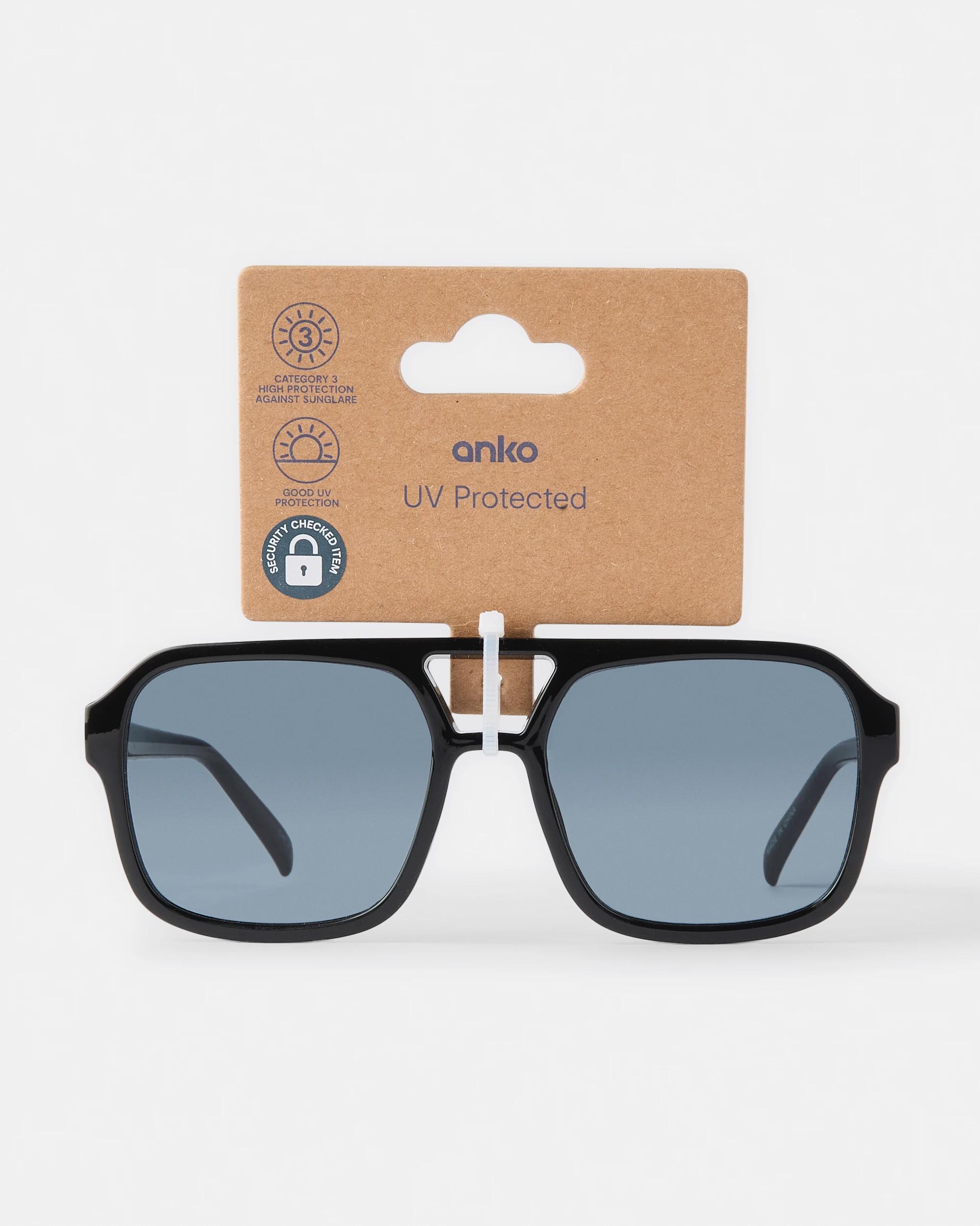 4 Classic Aviator Sunglasses Black, 4 of 4