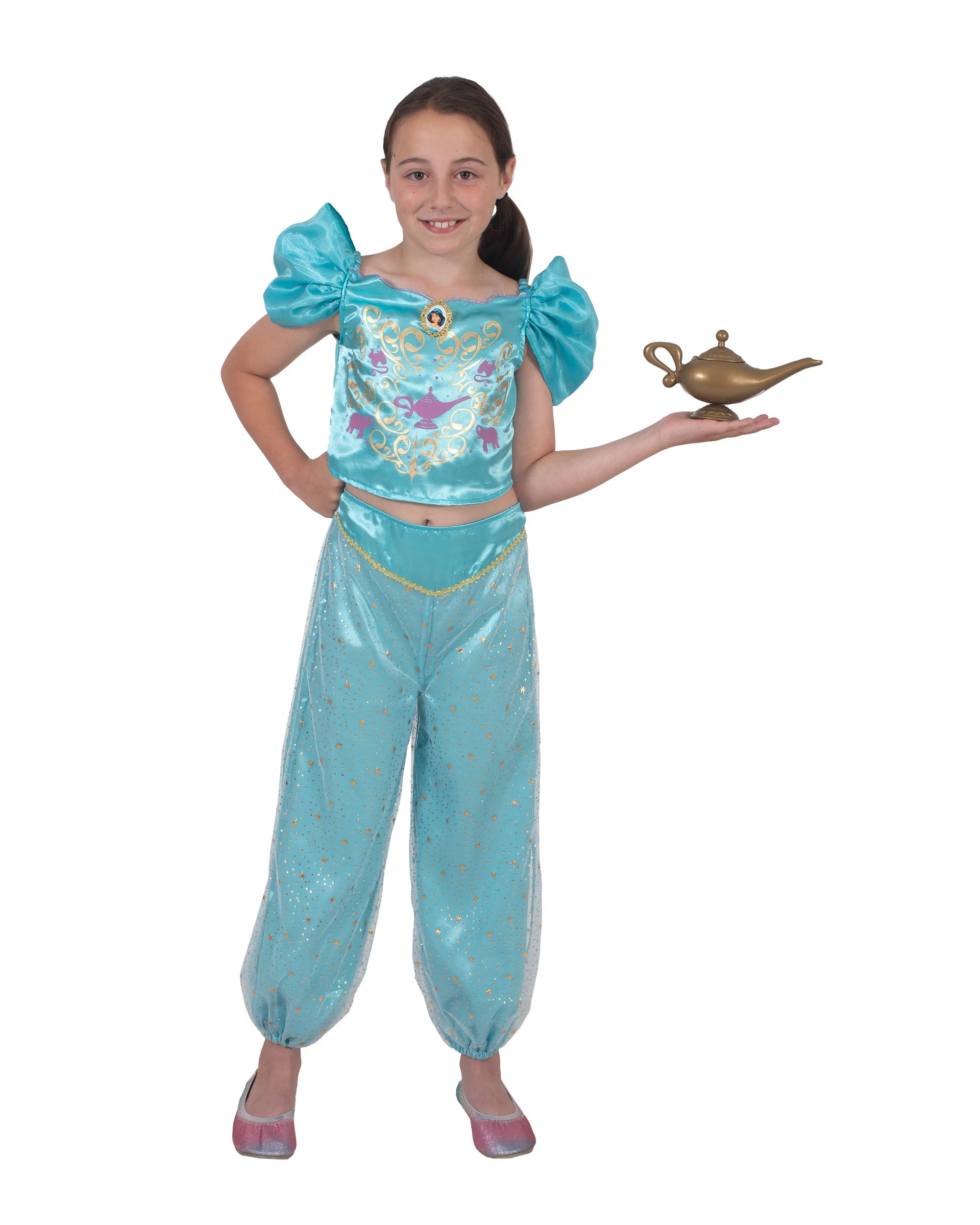 4 Disney Princess Jasmine Deluxe Kids Costume Size 6 - 8yrs - Blue, 4 of 4
