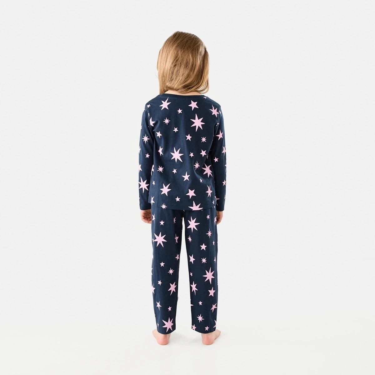 2 Knit Pyjama Set Nvy Stars, 2 of 8
