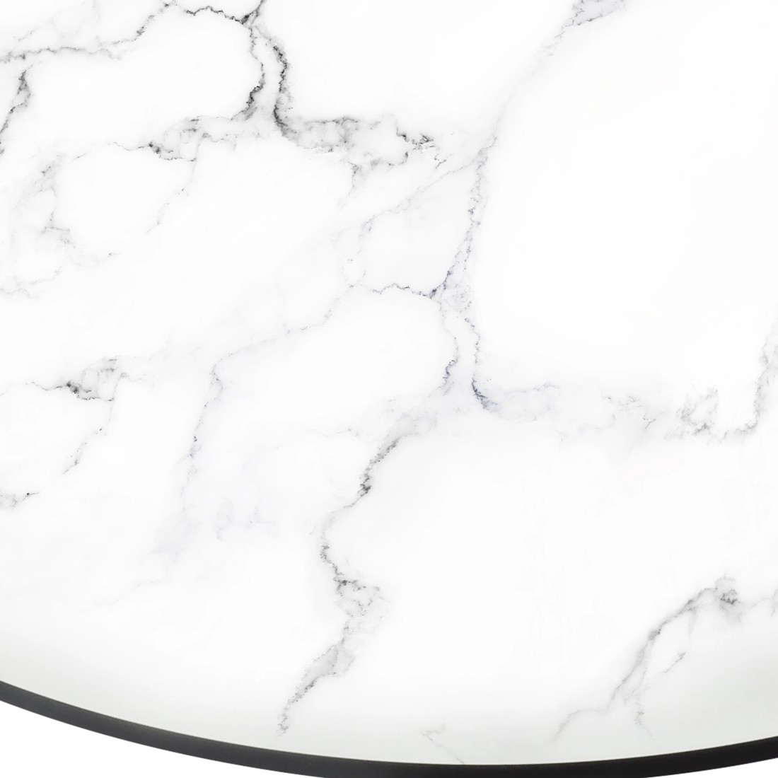 3 Levede Round Marble Dining Table - White, 3 of 6