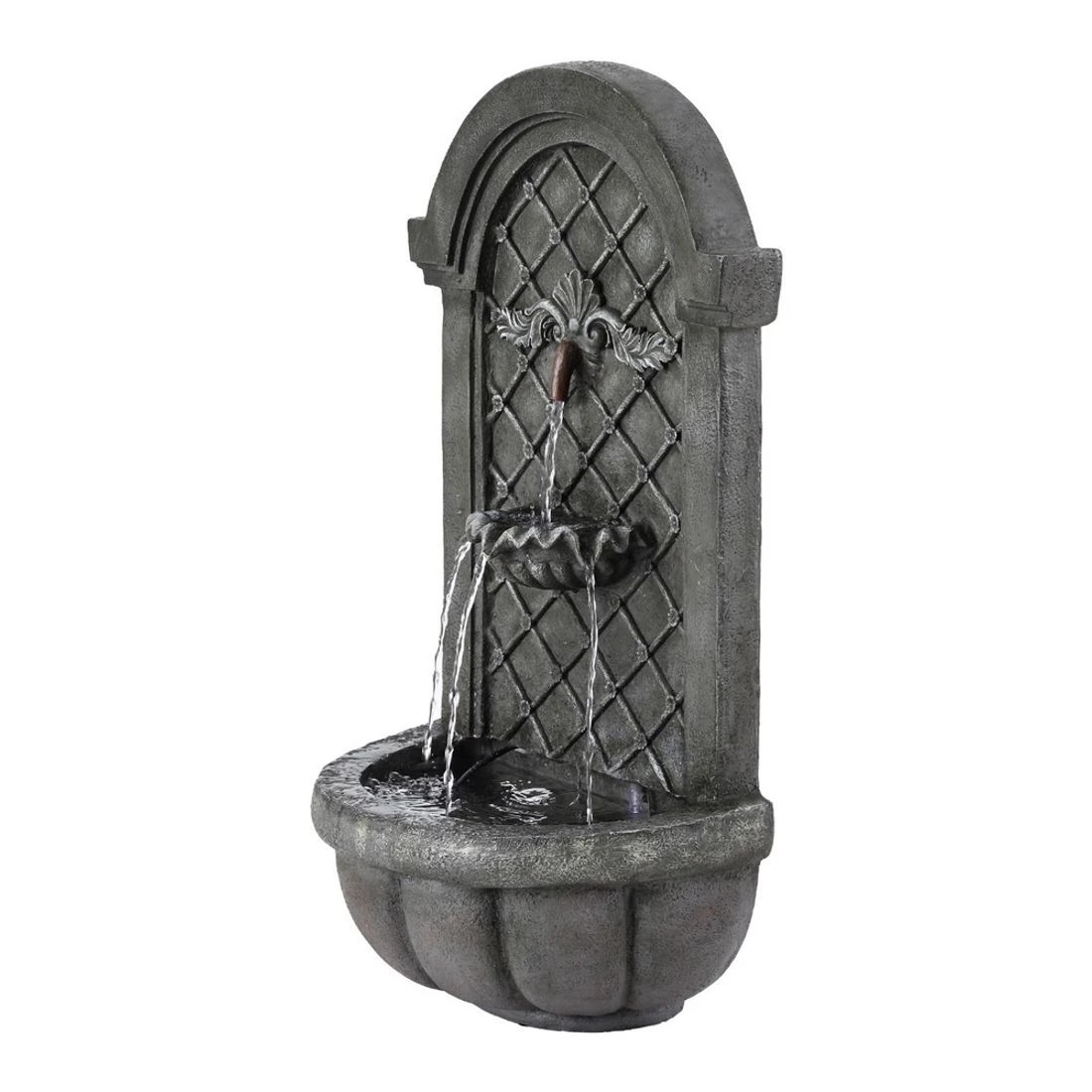 3 Gardeon Solar Fountain Water Feature Wall Mount Garden Fountains 80CM - Grey, 3 of 6
