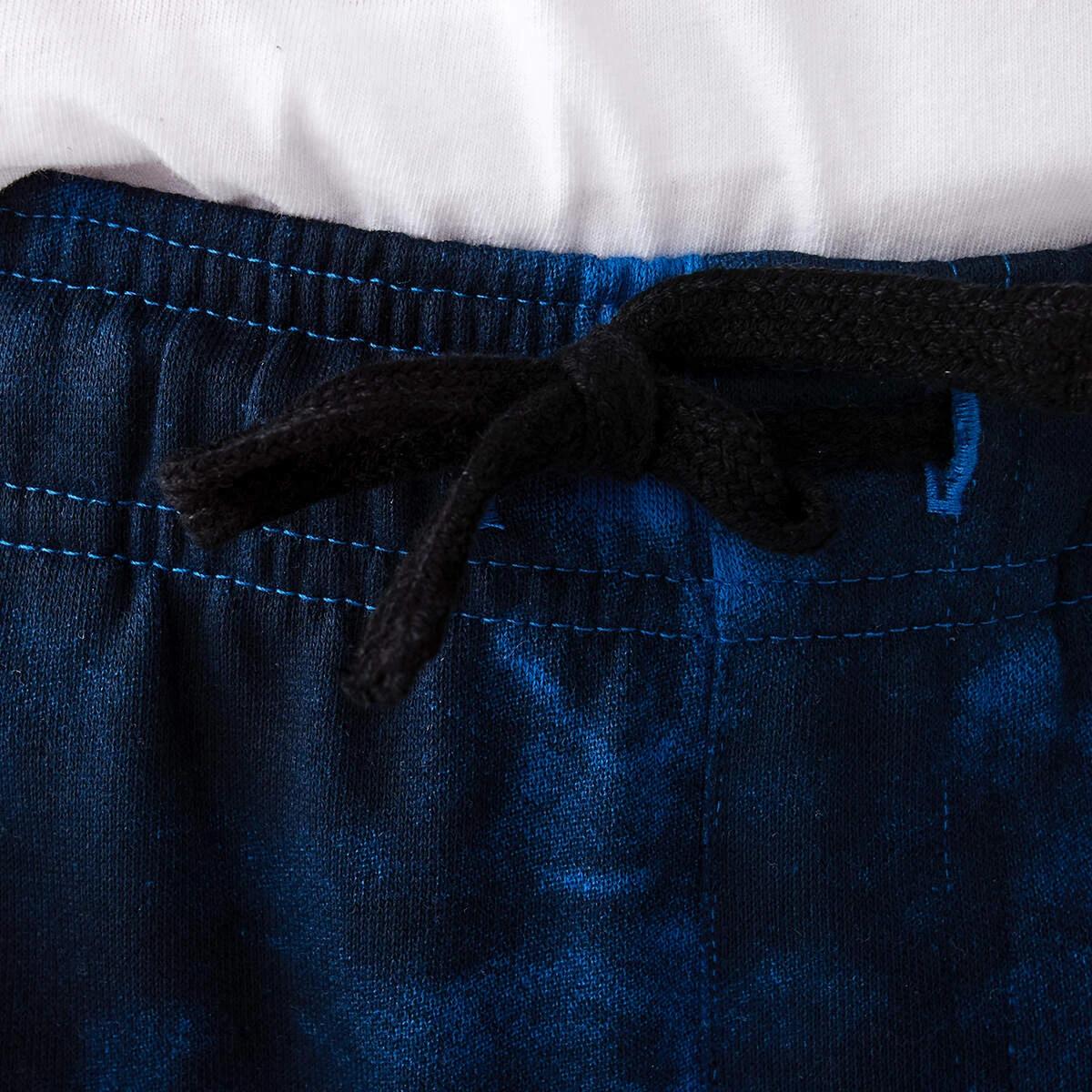 3 All Over Print Knit Shorts Blue Dye, 3 of 9