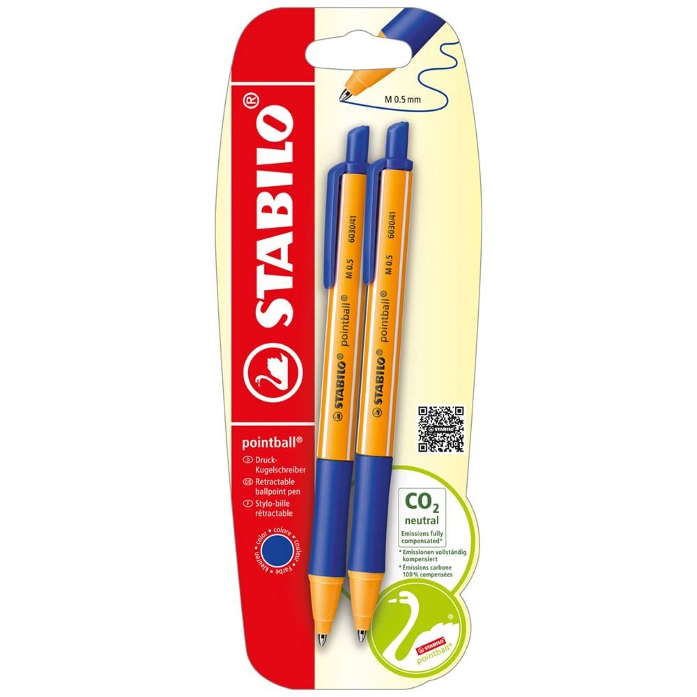 1 STABILO Pointball Ballpoint Pen Blue/Black 2 Pack, 1 of 1