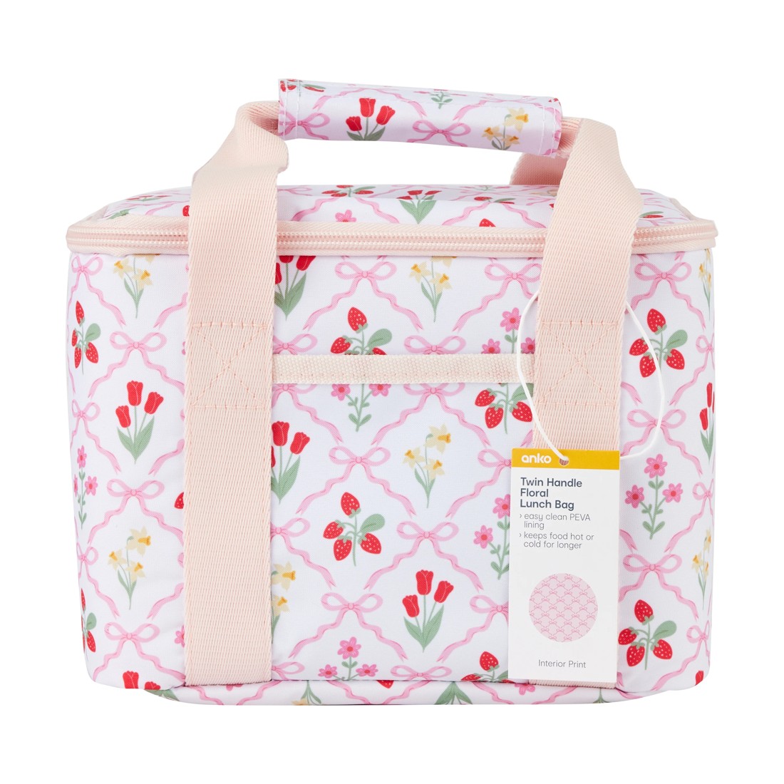 3 Floral Twin Handle Lunch Bag, 3 of 3