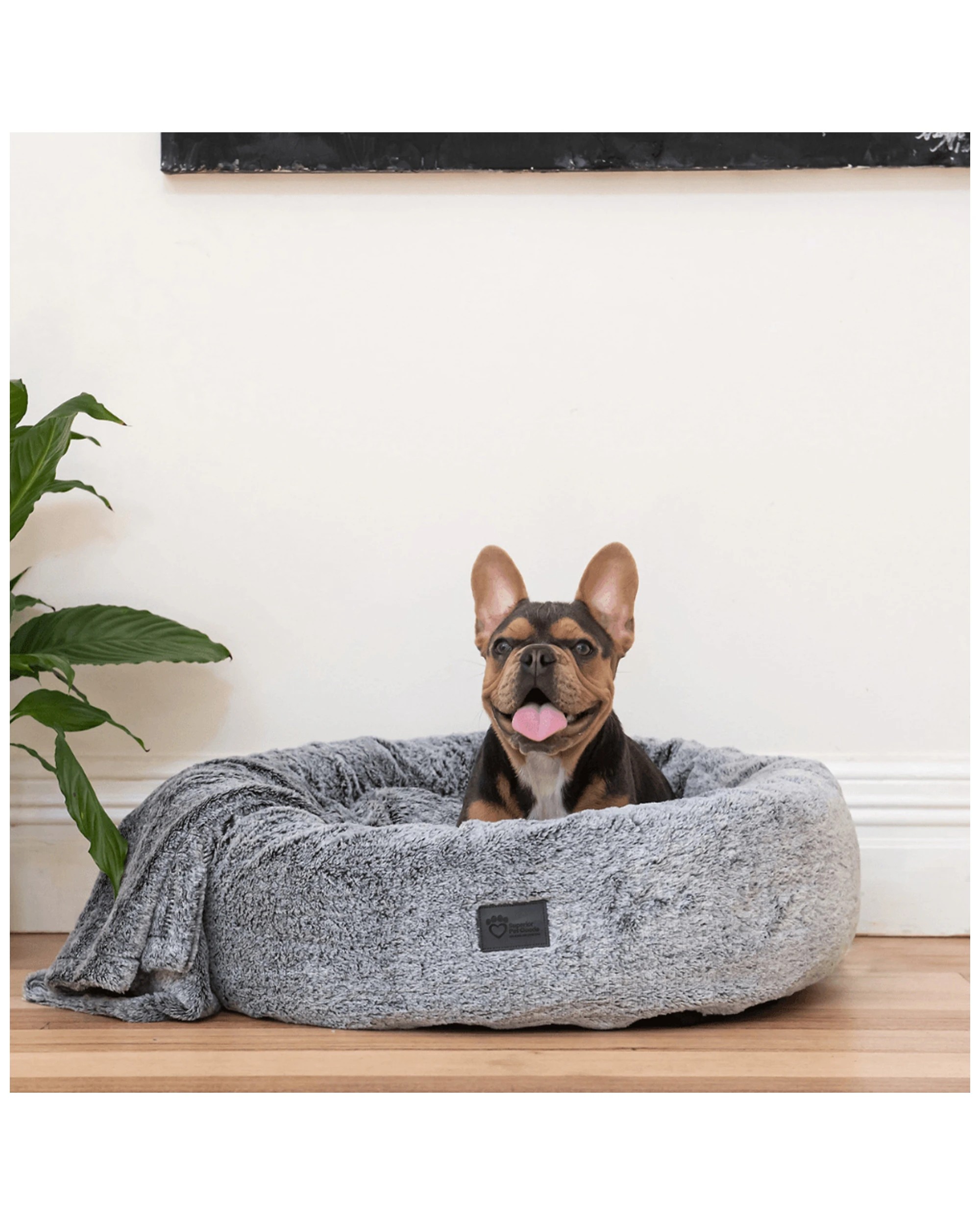 3 SUPERIOR PET GOODS Harley Dog Bed Artic Faux Fur Small 40 Cm Machine Washable - Grey, 3 of 6