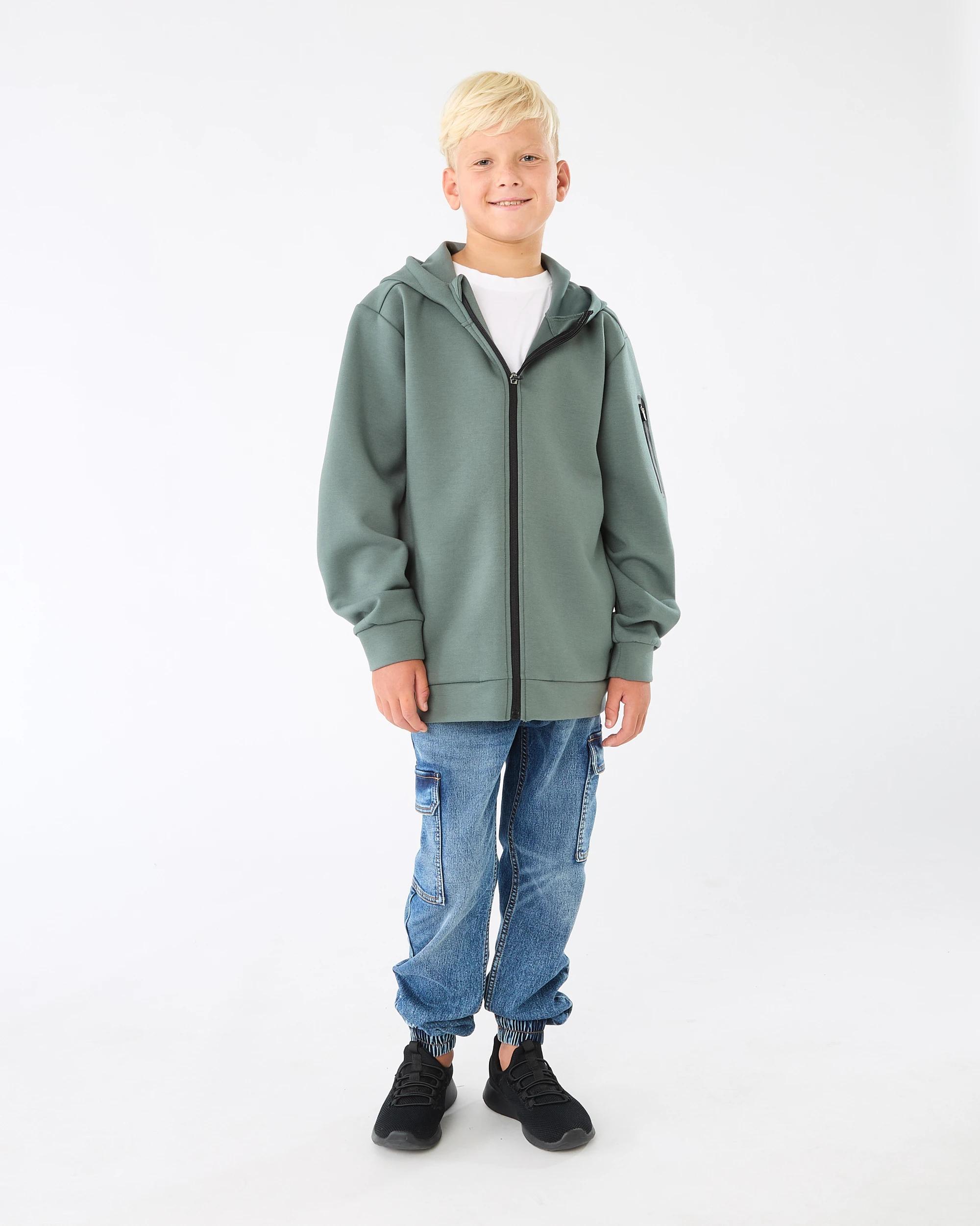 8 Active Kids Zip Through Hoodie Seaglass, 8 of 9