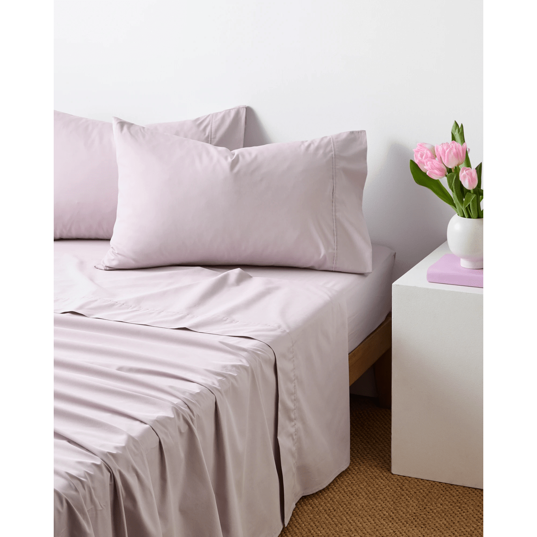 1 Target Australian Cotton 250 Thread Count Sheet Set
 - Queen Bed
 - Purple, 1 of 2