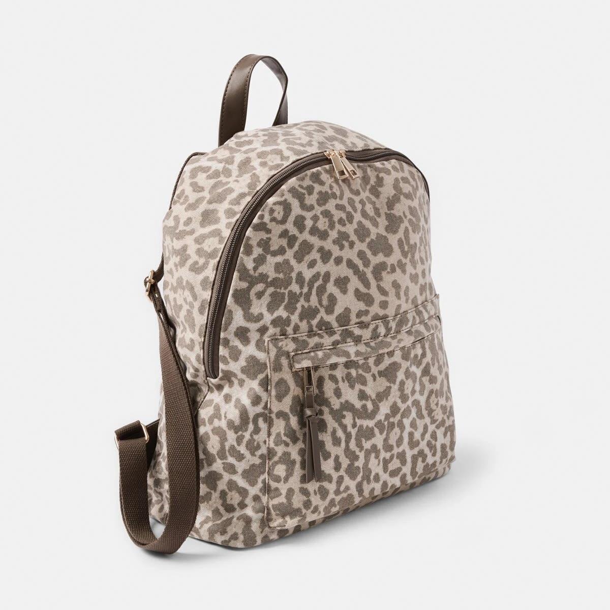 2 Canvas Backpack LEOPARD BEIGE, 2 of 7