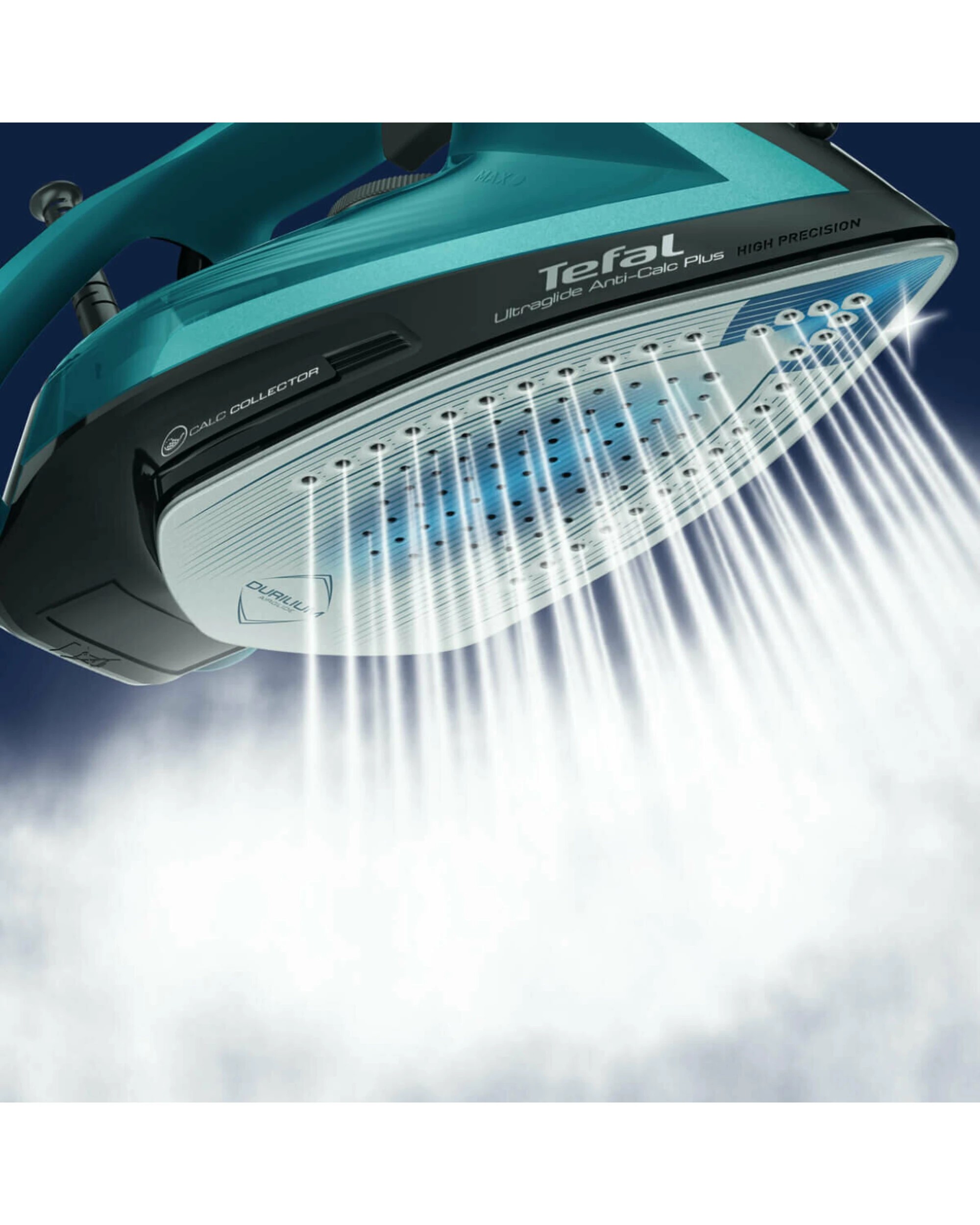 4 Tefal Ultraglide 2400W Anti-Calc Plus Iron - Black/Blue, 4 of 4