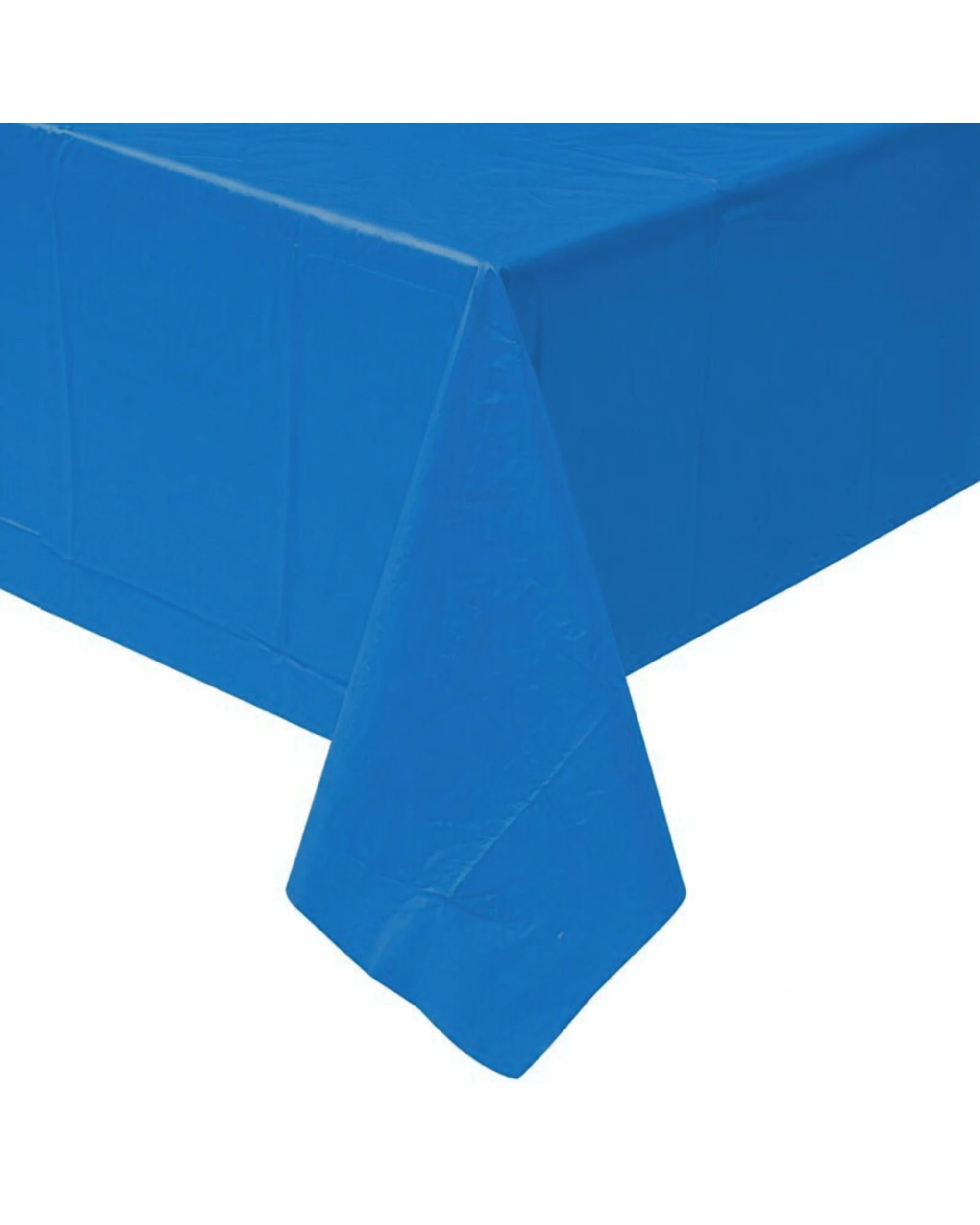 1 Unique Royal Blue Rectangular Plastic Tablecloth - Royal Blue, 1 of 2