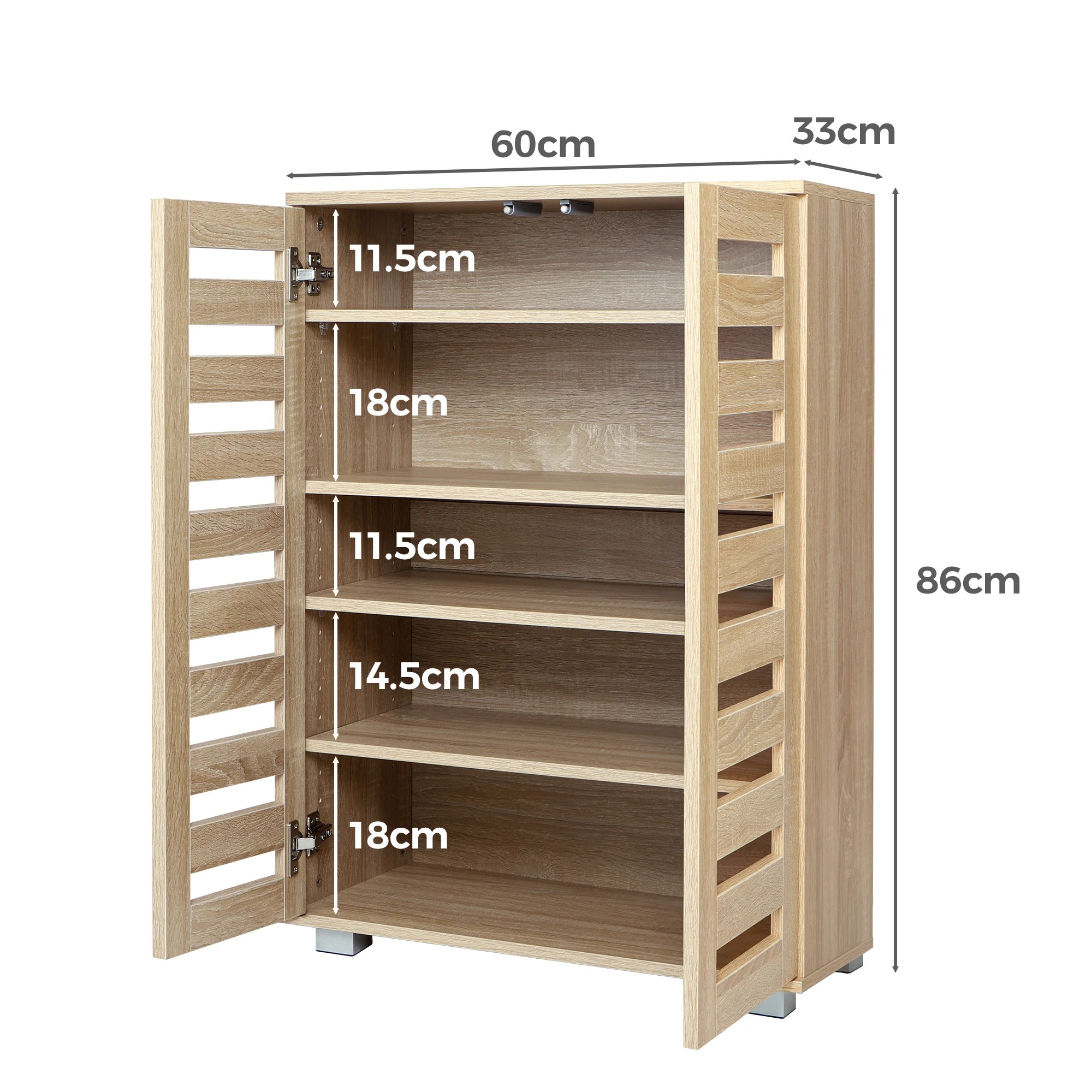 2 Alfordson Shoe Cabinet Organiser Storage Rack Drawer Shelf 21 Pairs - Wood, 2 of 10