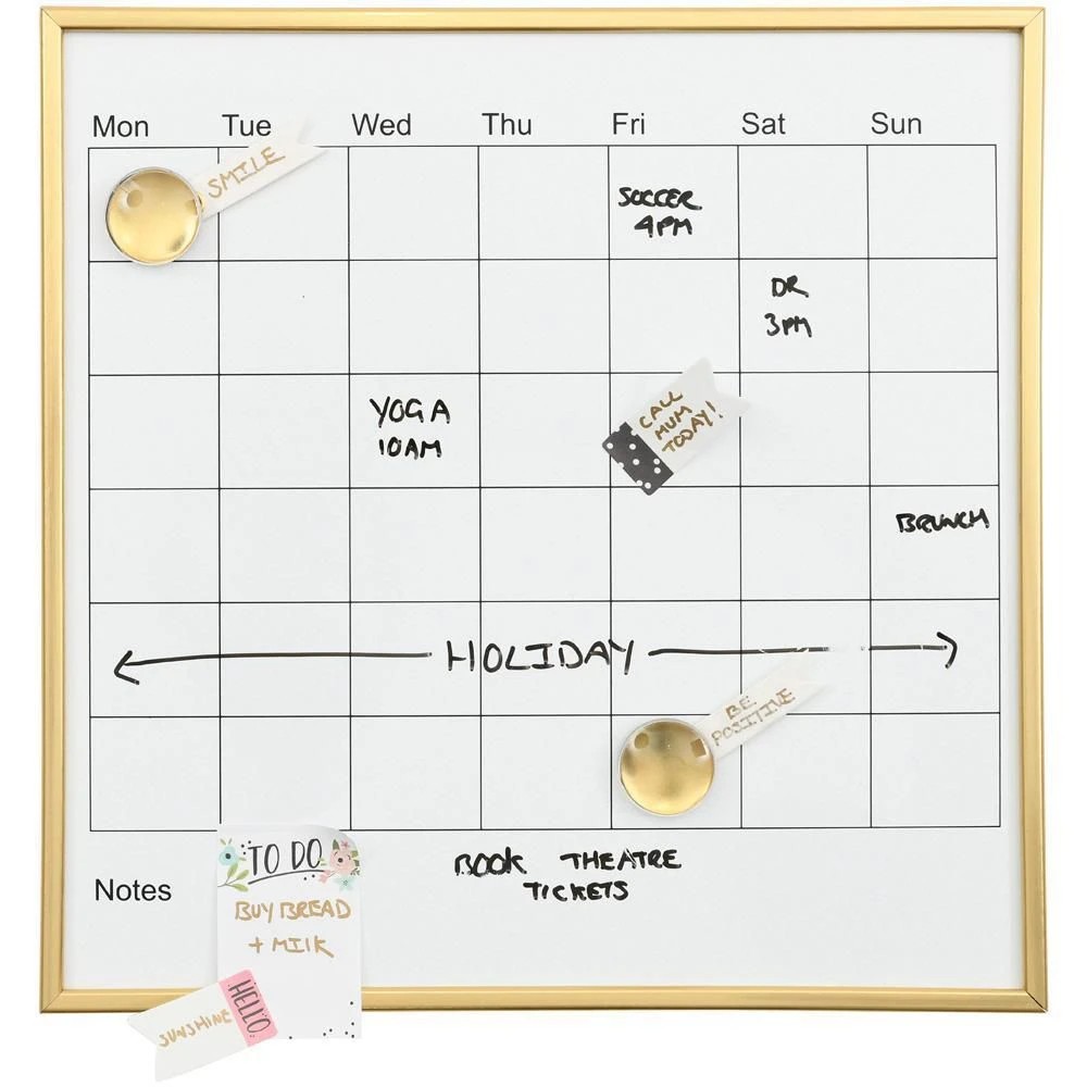 9 Otto Square Planner Board 356 x 356 Gold, 9 of 9