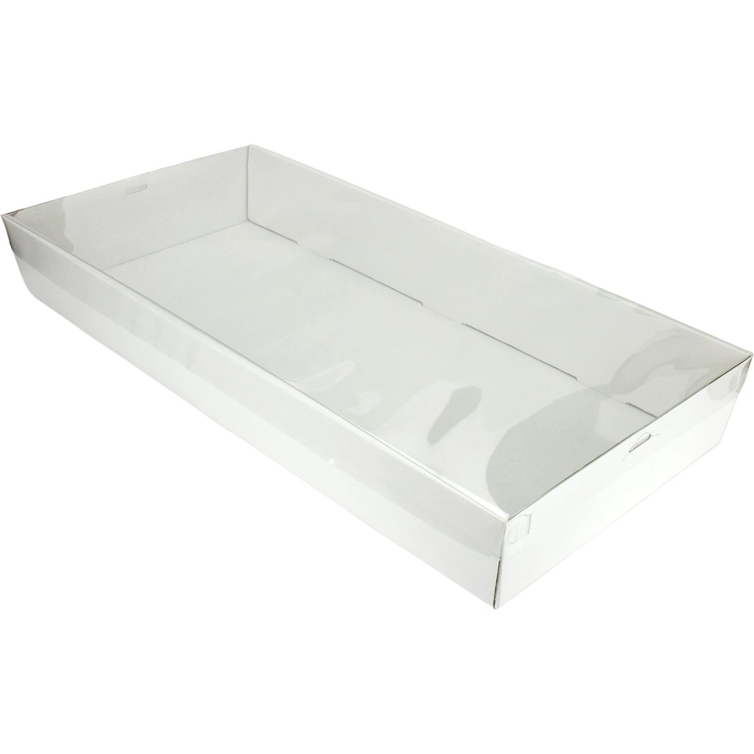 1 Spice Kitchen White Grazing Box with Clear Plastic Lid 58cm x 28cm x 8cm, 1 of 4