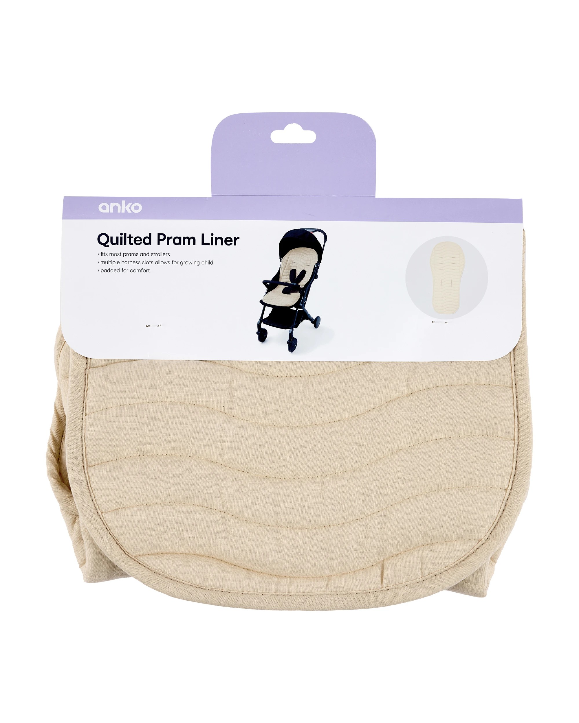 7 Quilted Pram Liner - Cream, 7 of 7