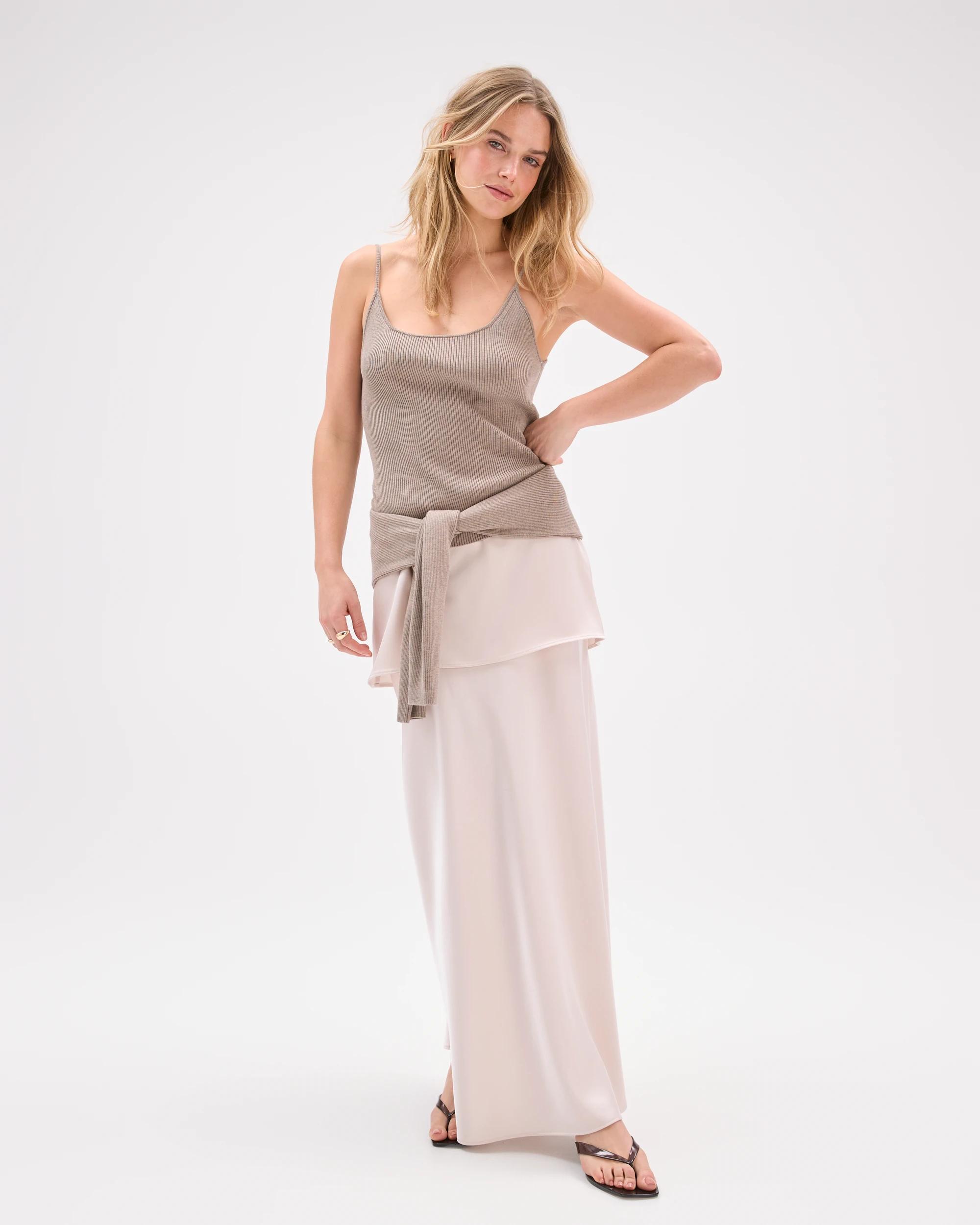 5 Lily Loves Knitted Cami TAUPE MARLE, 5 of 8