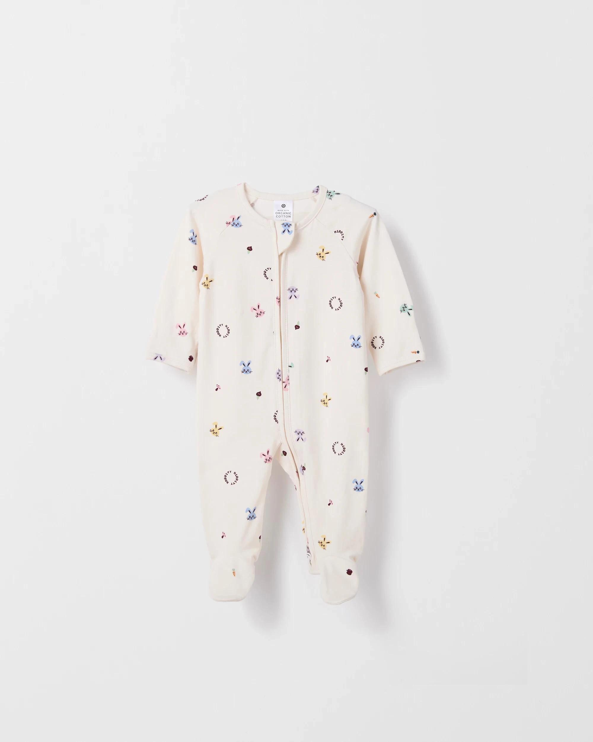 4 Target Baby Baby Organic Cotton Zip Coverall BUNNY HEAD, 4 of 5
