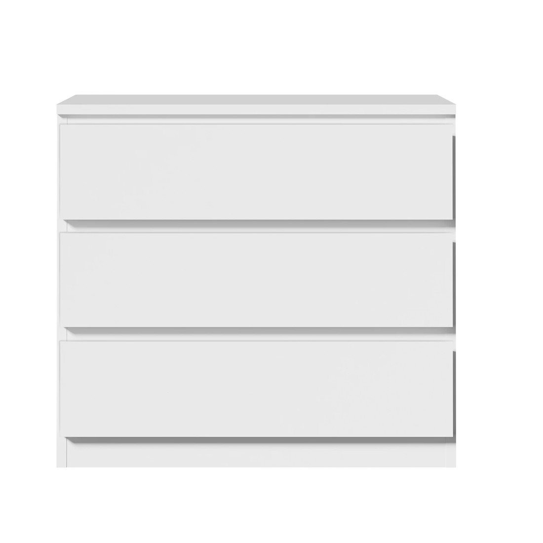 6 Oikiture 3 Chest Of Drawers Lowboy Dresser Table Storage Cabinet Bedroom
 - White, 6 of 10