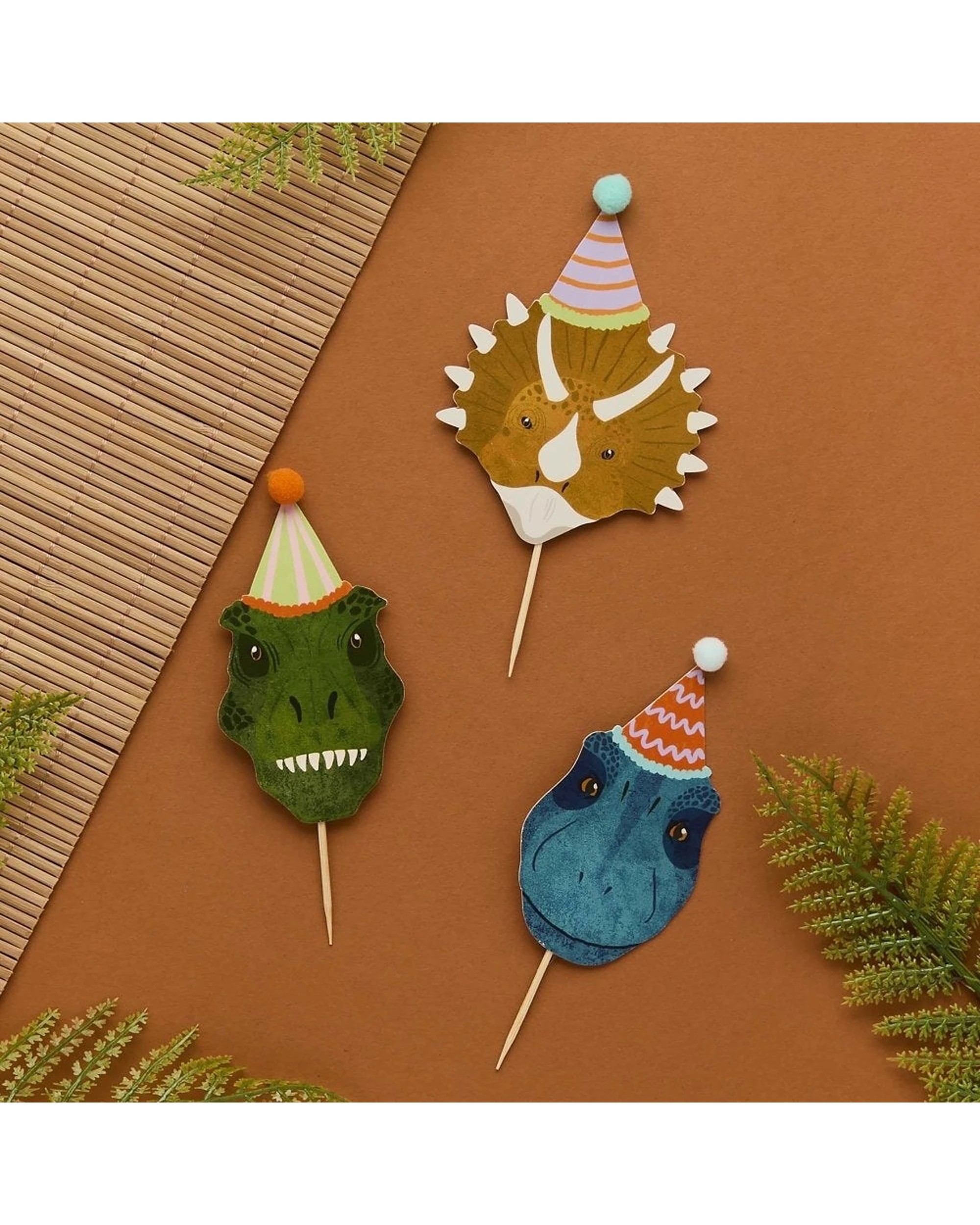 2 Anagram 12pc Dinosaur Party Cupcake Kit Kids Birthday Celebration Supplies - Multi, 2 of 2
