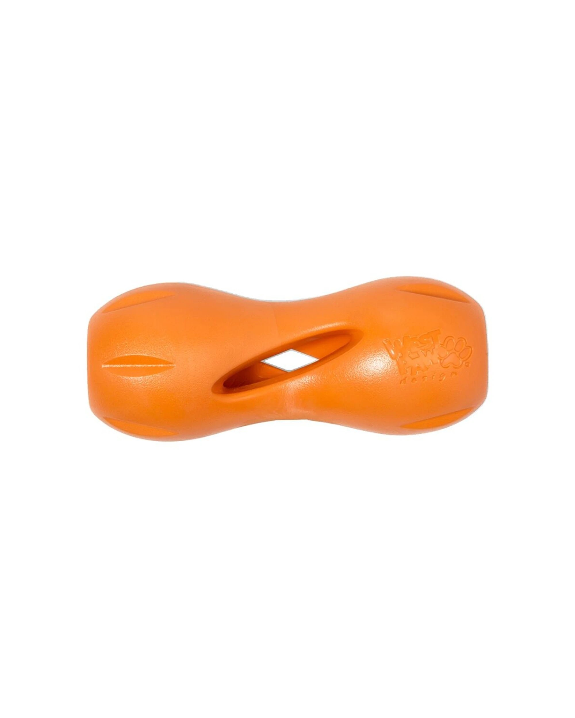 1 West Paw Qwizl Pet Dog Interactive Treat Dispenser Chew Toy Large Puzzle - Orange, 1 of 3