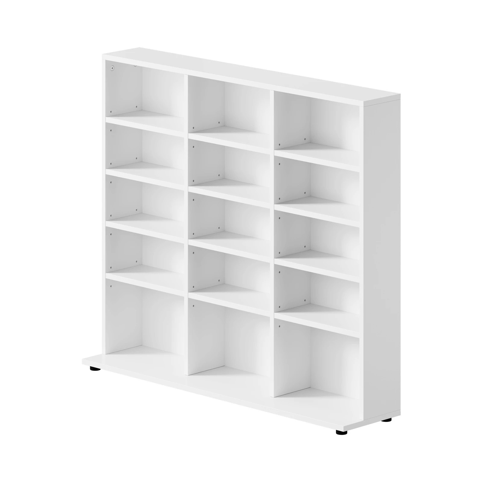8 Oikiture Bookshelf Display Shelf Unit Bookcase CD Media Storage Rack - White, 8 of 9