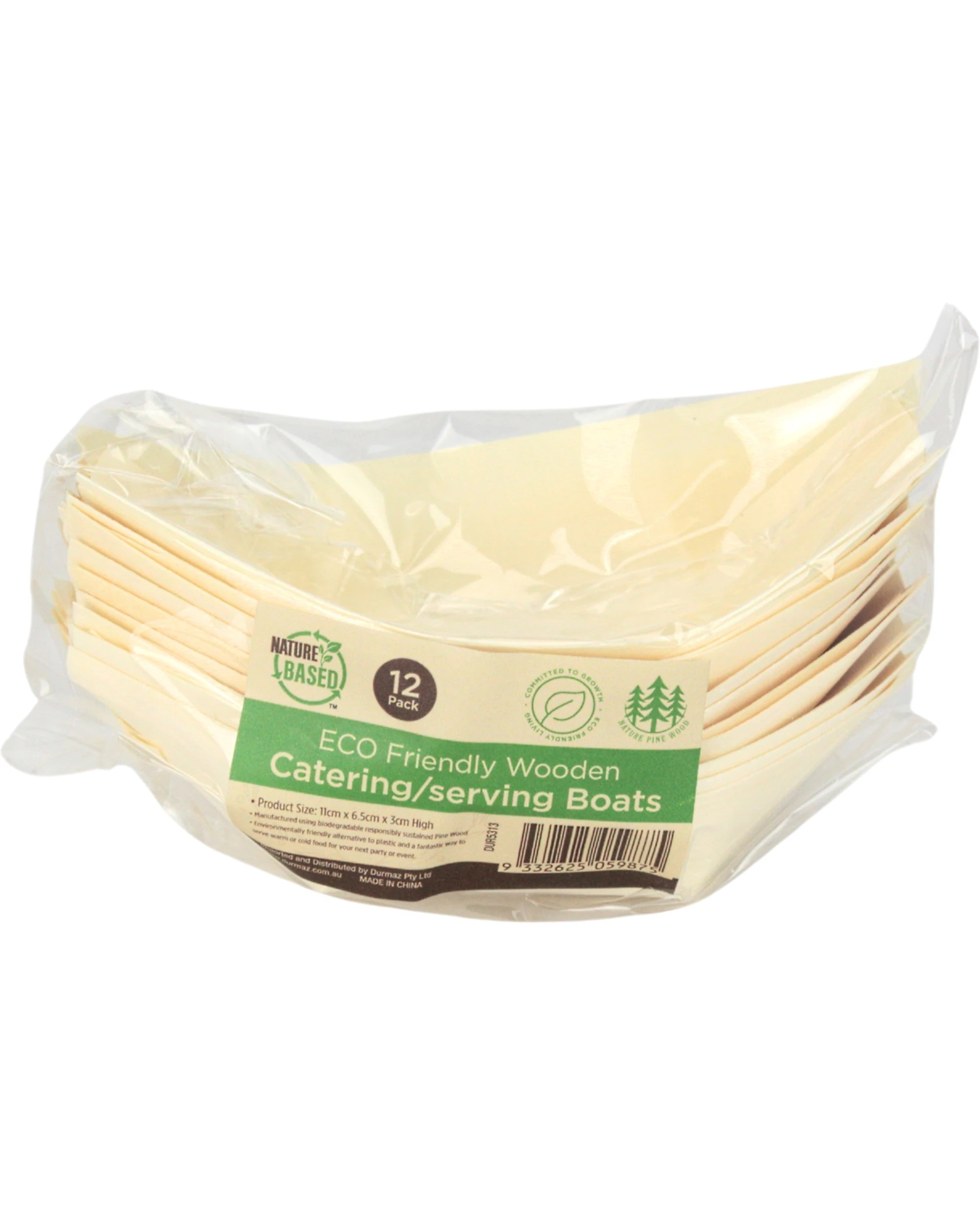 3 Durmaz Wooden Boats 11cm x 6.5cm Pack of 12Natural - Natural, 3 of 3