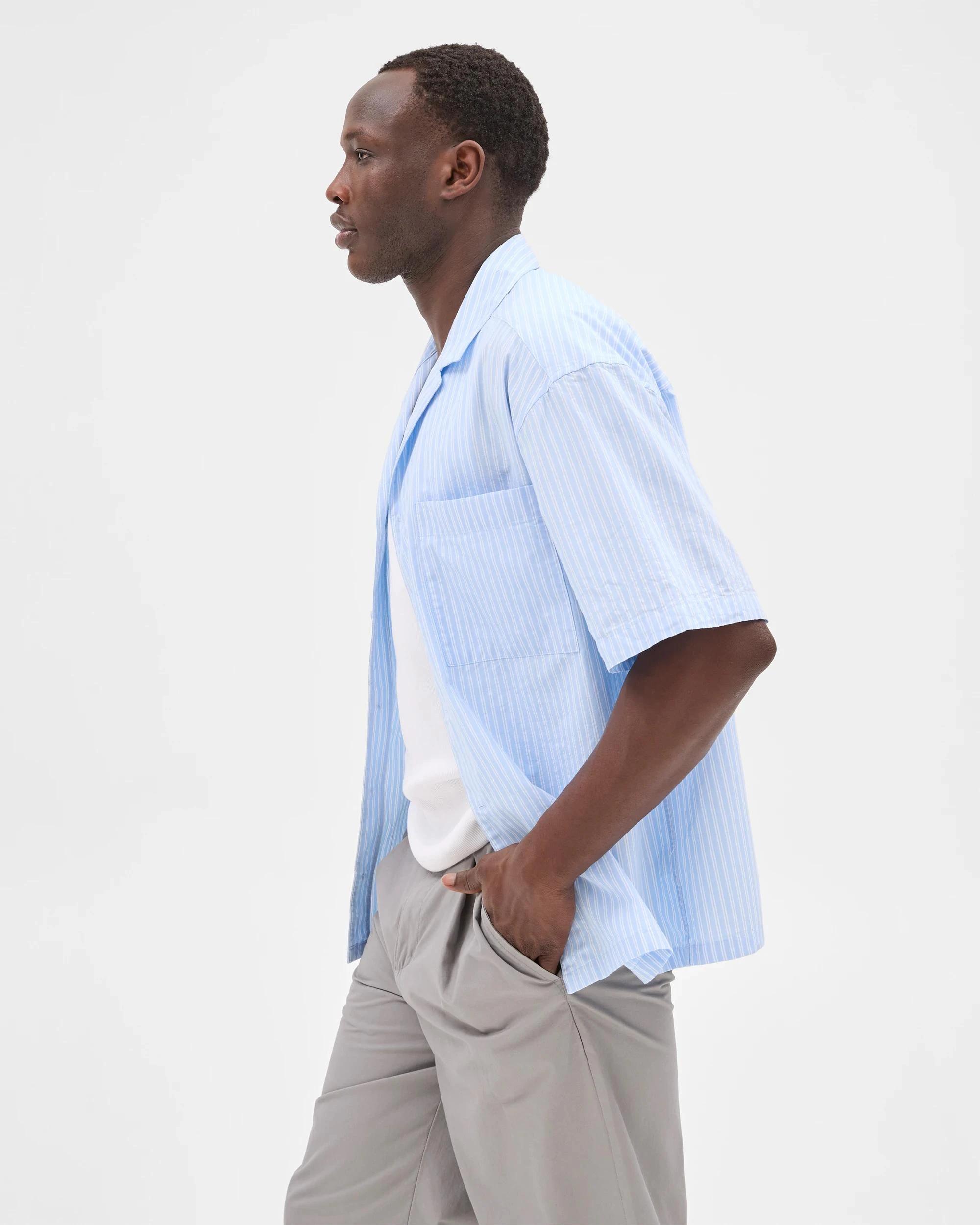 5 Australian Cotton Stripe Shirt - Commons BLUE / STRIPE, 5 of 7