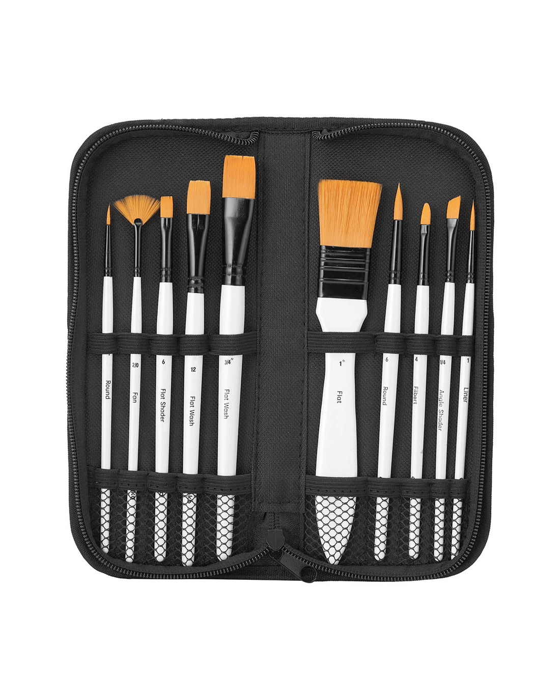 2 10 Piece Paint Brush Set in Wallet, 2 of 8