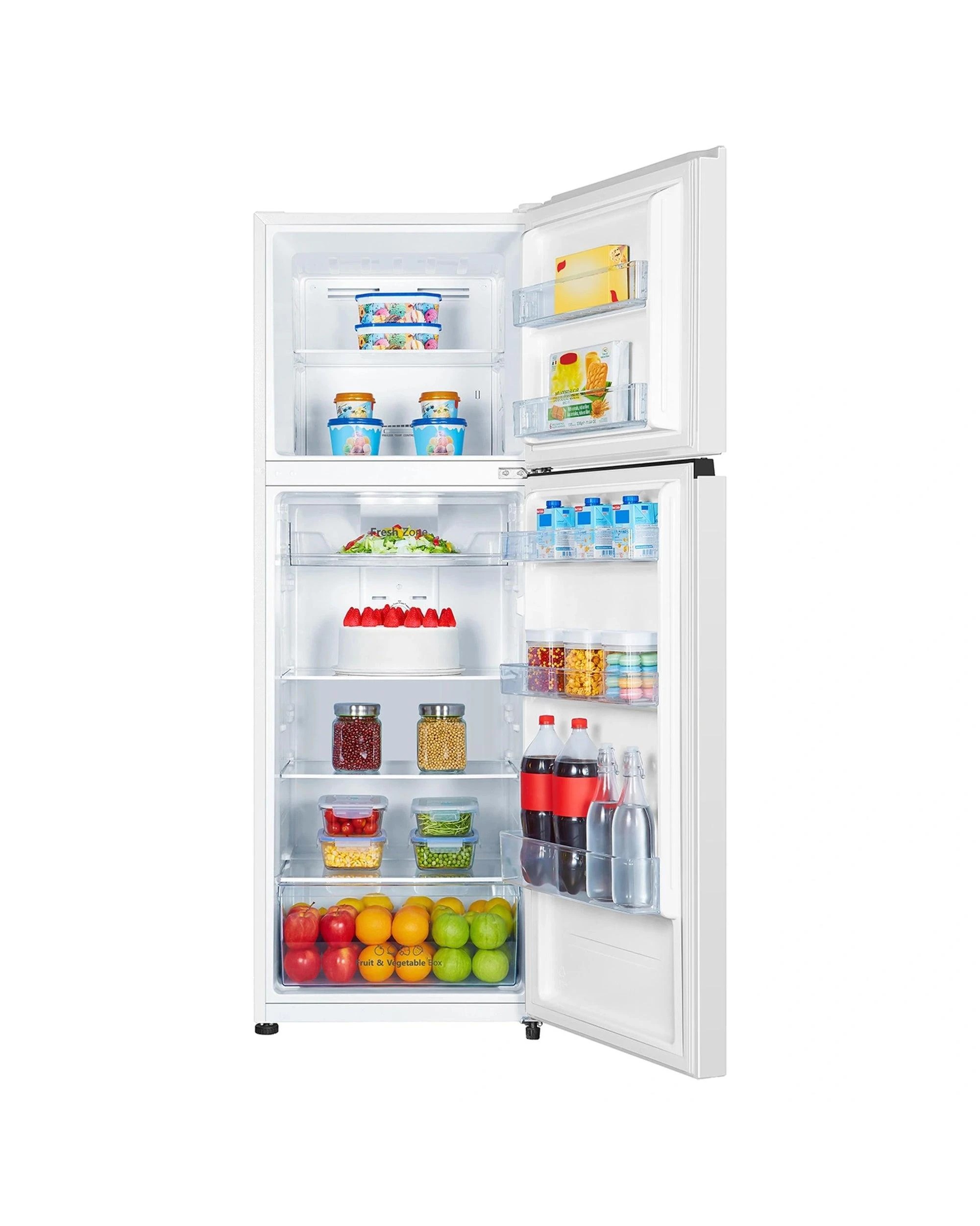 5 Hisense HRTF325 326L Top Mount Fridge, White, 5 of 10