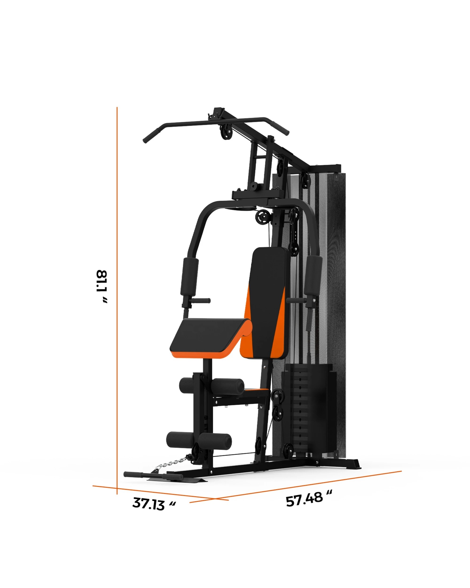 5 Advwin Multifunctional Home Gym with 100LB Weight Stack - Black, 5 of 7