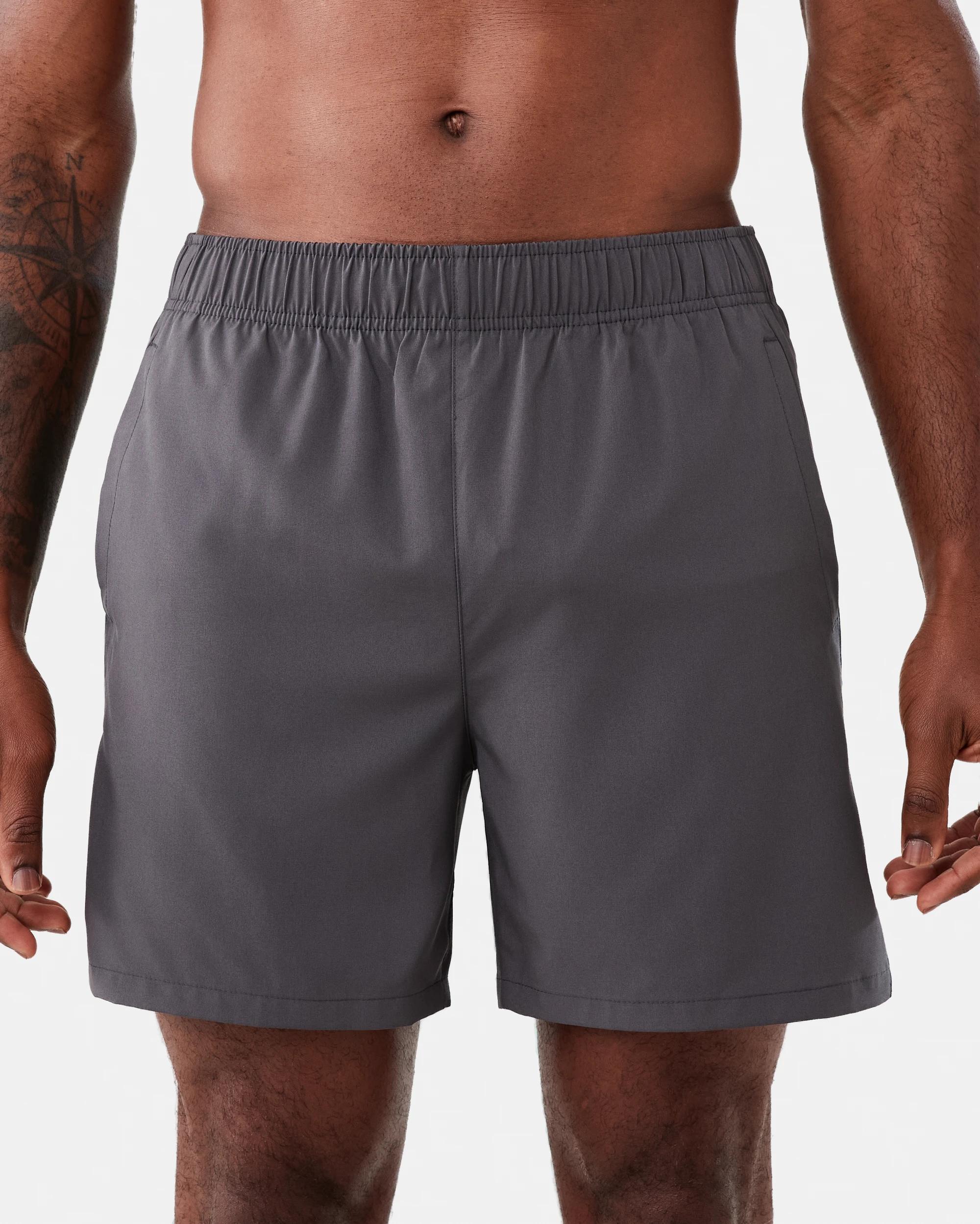 1 Active Mens Woven Stretch Shorts Gry Drkish, 1 of 7