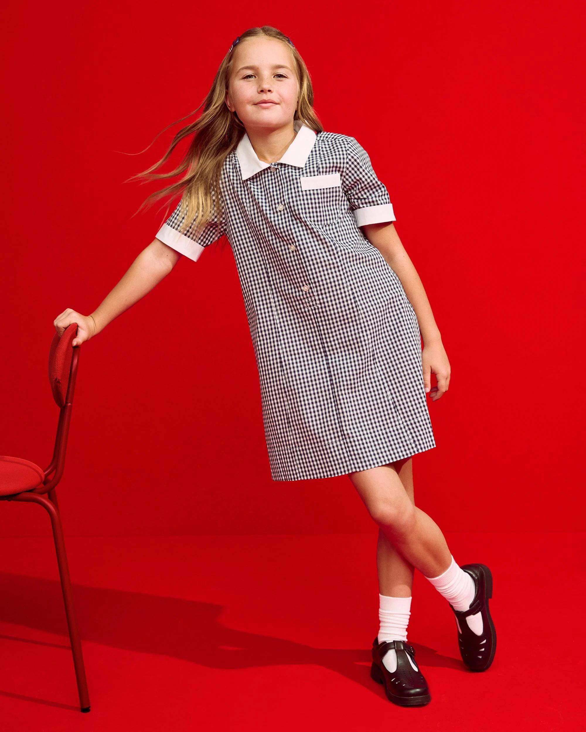 5 Target School Gingham Dress NAVY BLUE, 5 of 5