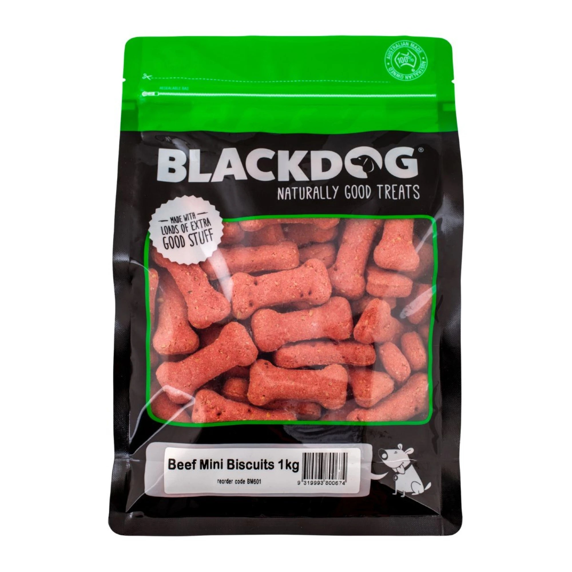 1 Blackdog Mini Beef Biscuits 1kg, 1 of 2